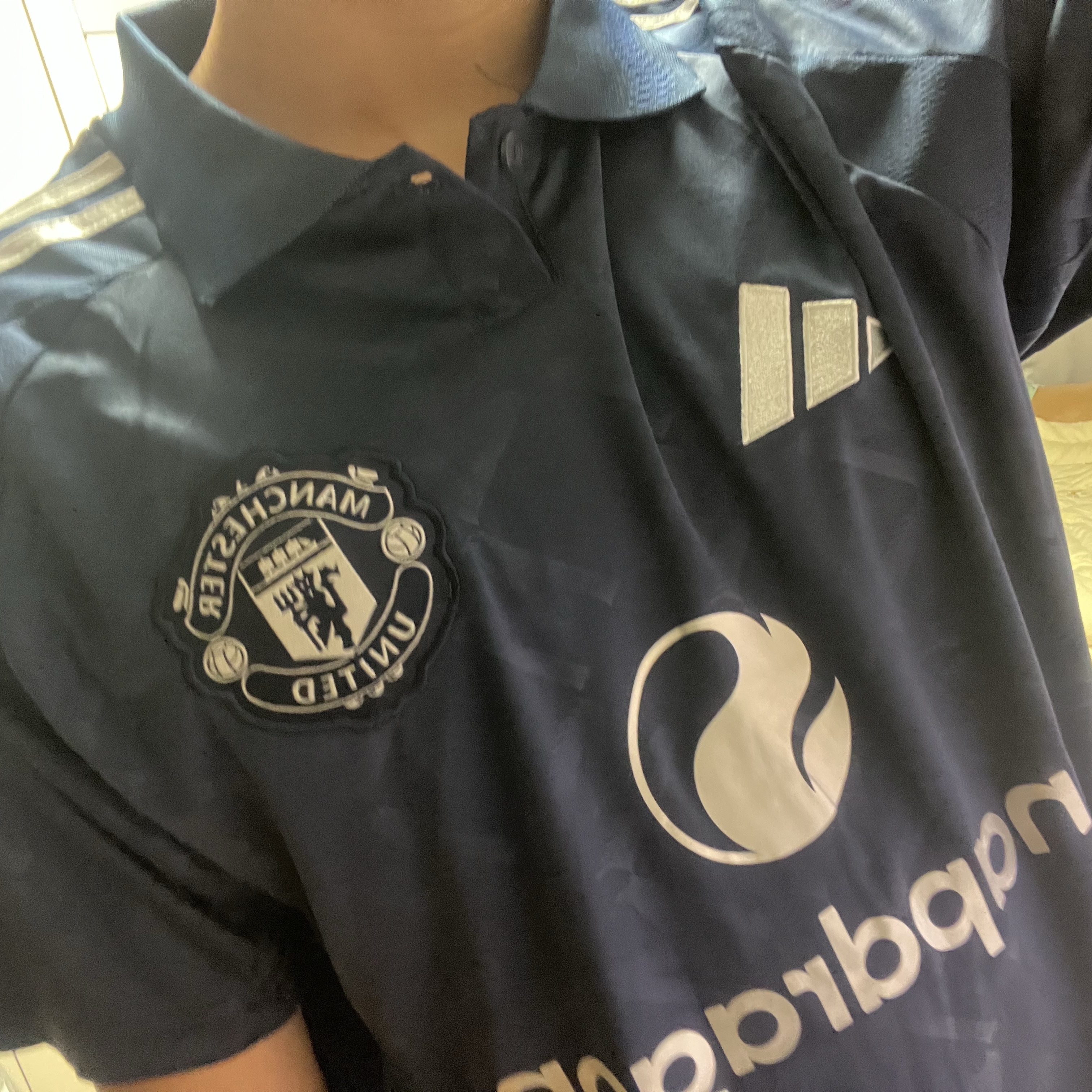 Adidas Manchester United 2024/25 Away Jersey Night Indigo - KR Sizing (Non Marking Ver.) 착용 스타일 - 1