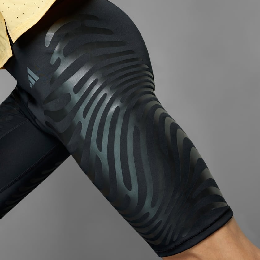Adidas Adizero Control Running Short Tights Core Black Black - US Sizing 착용 스타일 - 4