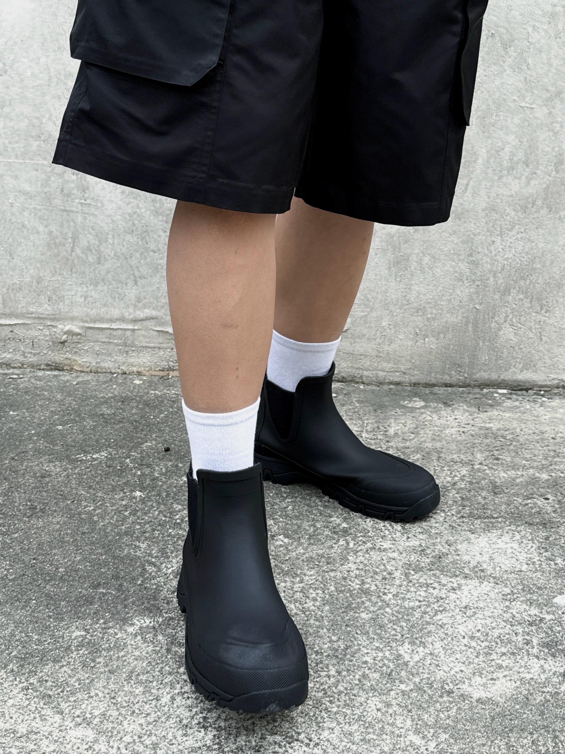 Tretorn Garpa Rubber Boots Black 착용 스타일 - 3