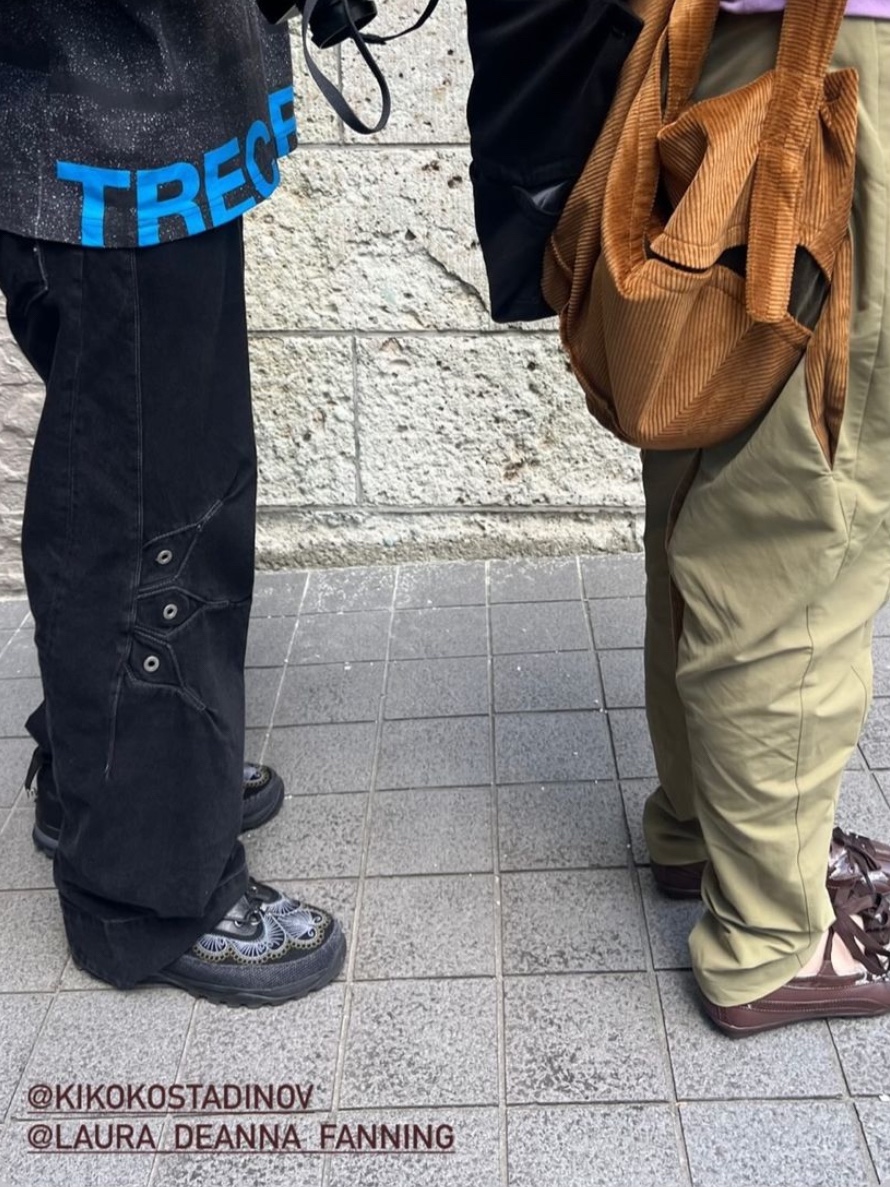 Levi’s x Kiko Kostadinov Denim Pants Black, Kiko Kostadinov Chalice Lace Up Black 착용 스타일
