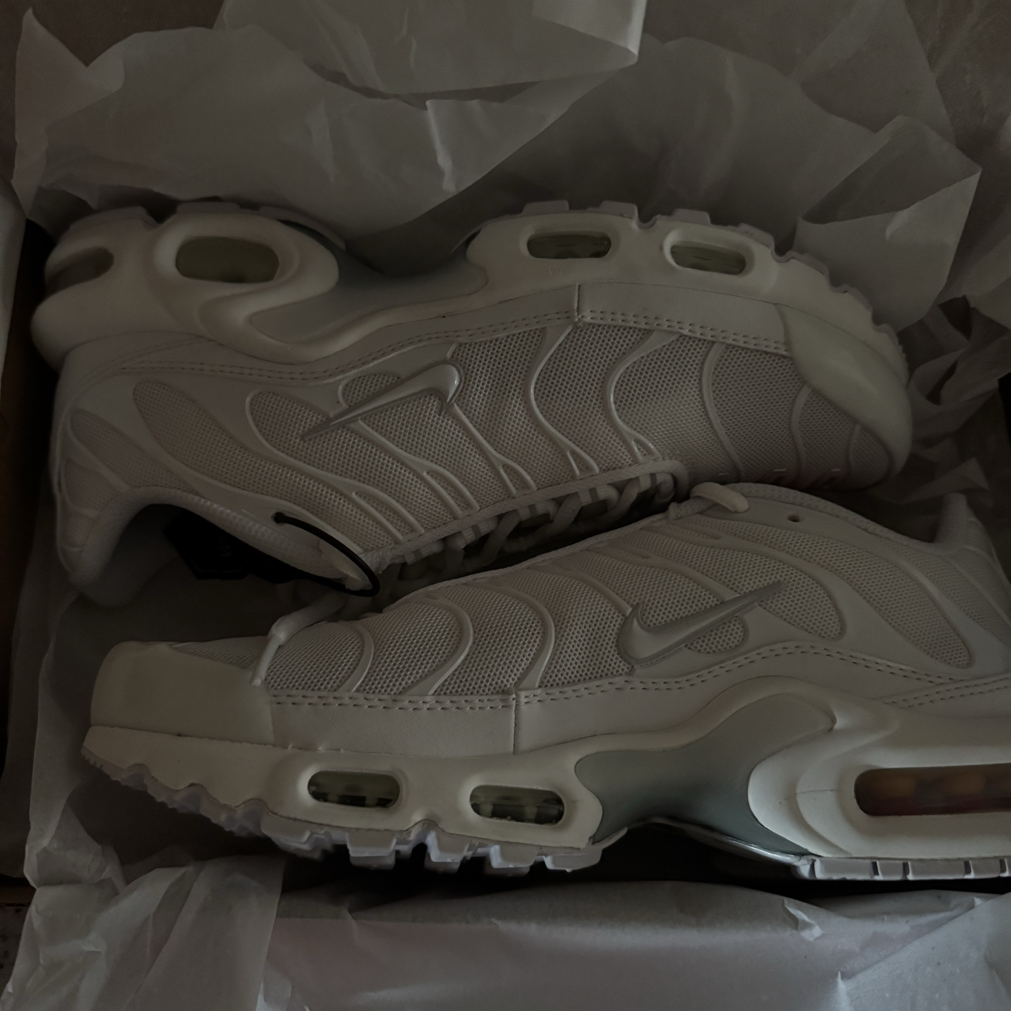 (W) Nike Air Max Plus Triple White 착용 스타일