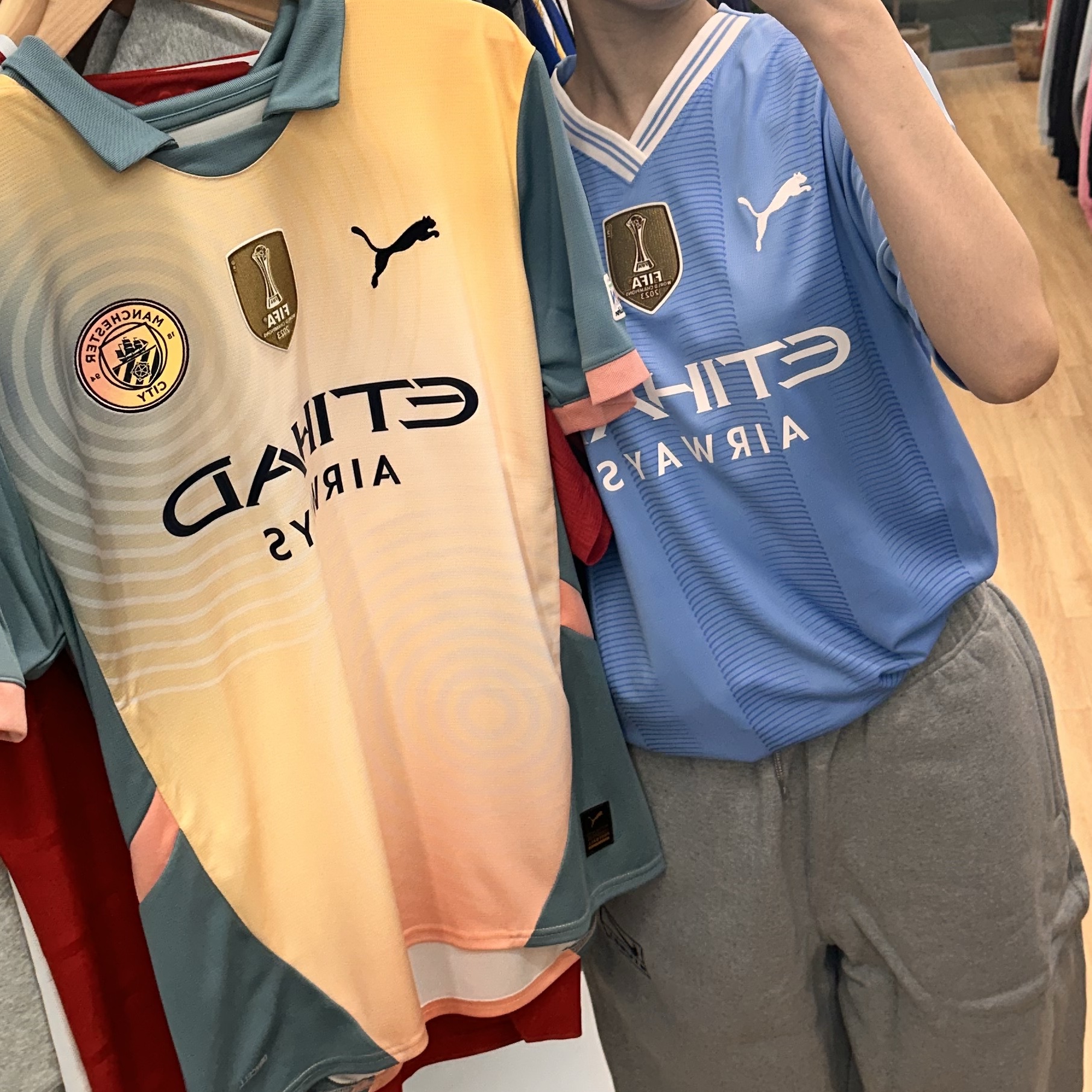 Puma Manchester City 2023/24 Home Jersey Team Light Blue (Non Marking Ver.) 착용 스타일 - 2