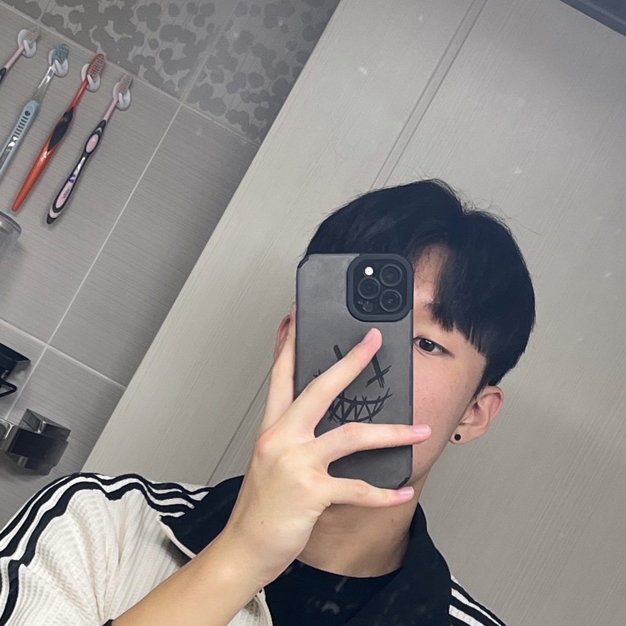 Adidas Waffle Beckenbauer Track Top Wonder White - KR Sizing 착용 스타일 - 2