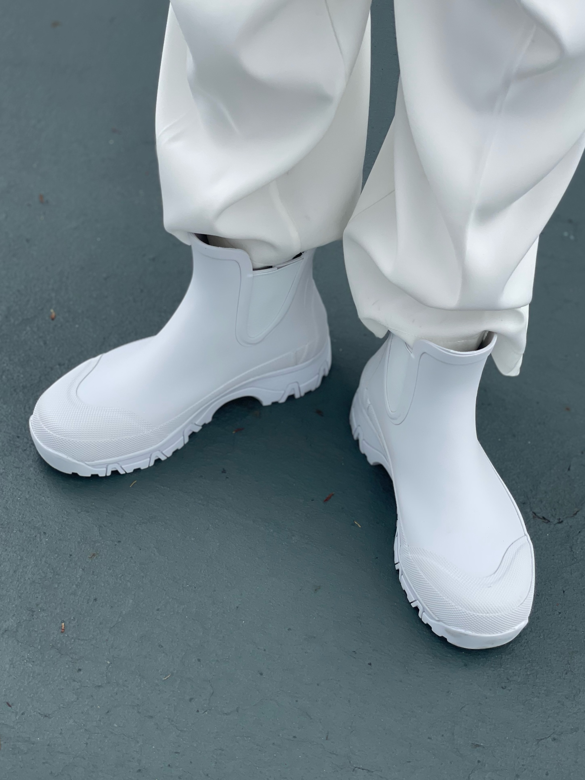 Tretorn Garpa Rubber Boots White 착용 스타일 - 8