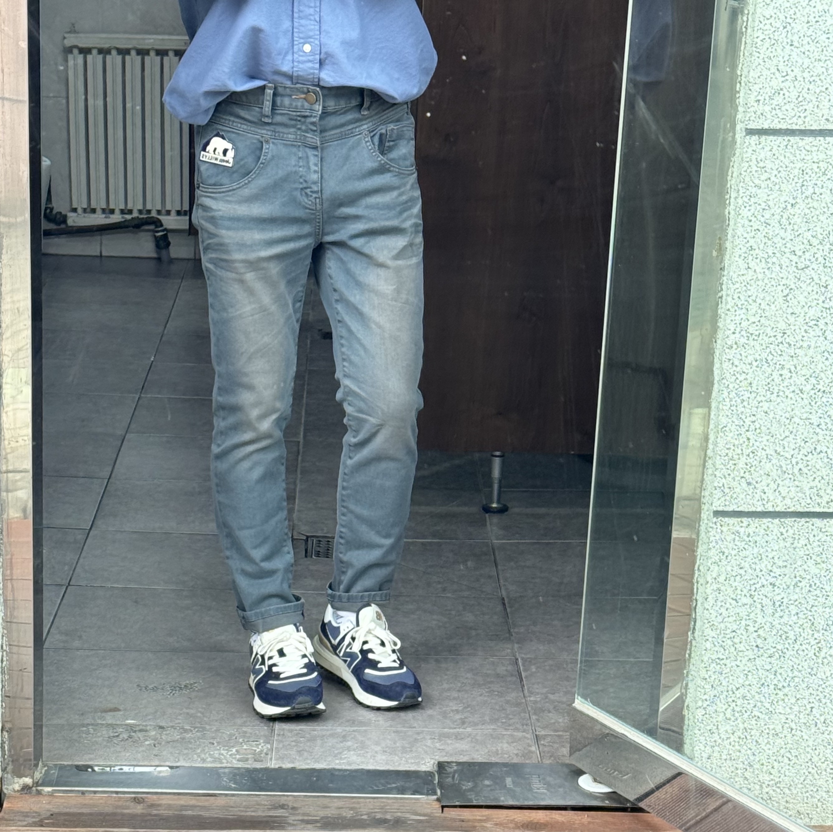 New Balance 574 Legacy Navy 착용 스타일