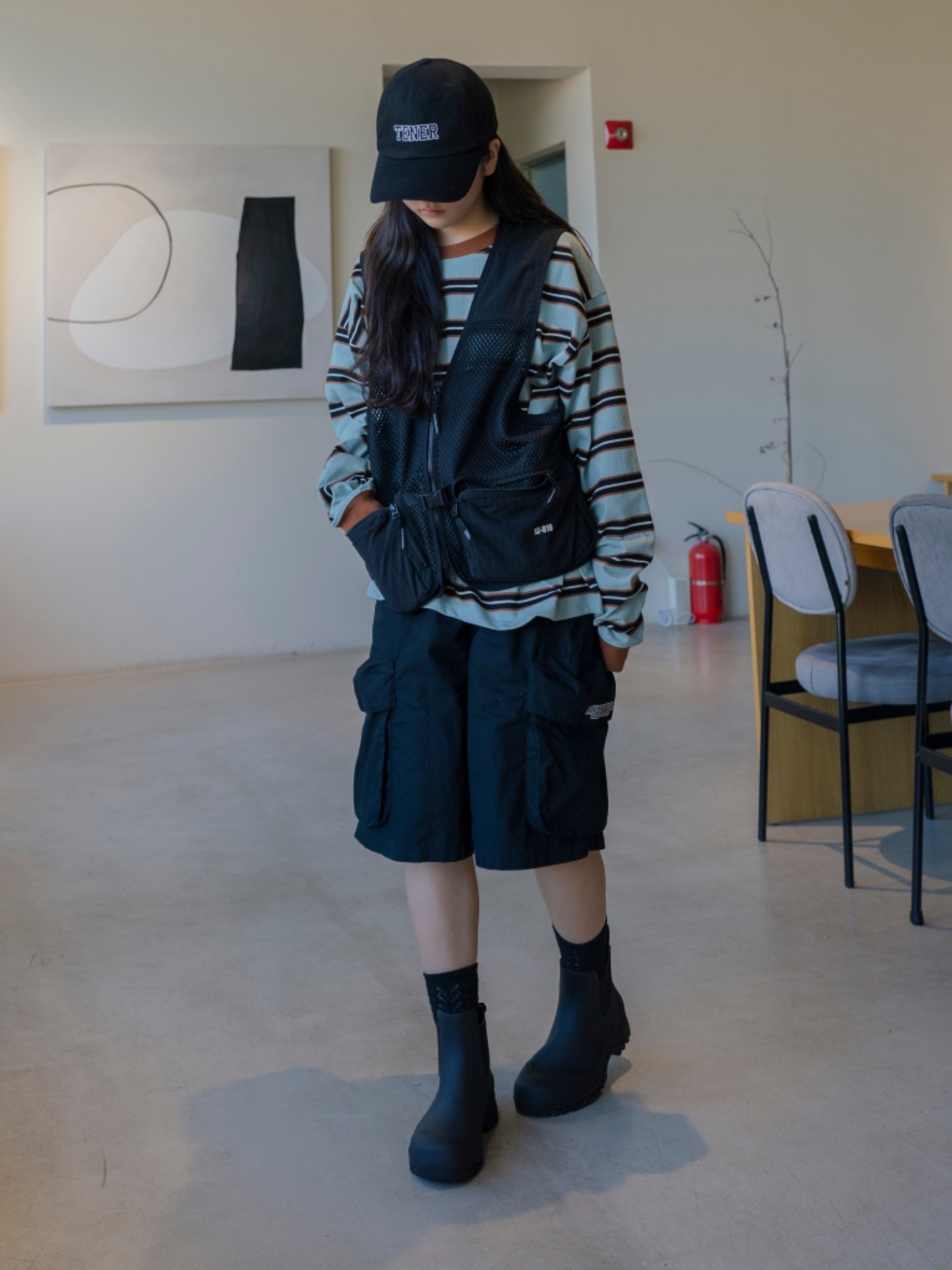 Tretorn Garpa Rubber Boots Black 착용 스타일 - 2