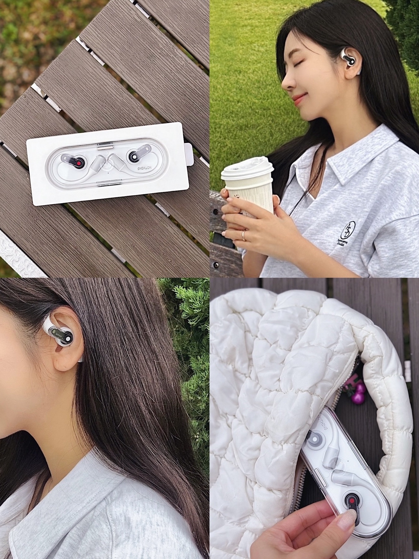 Nothing Ear (Open) White 착용 스타일
