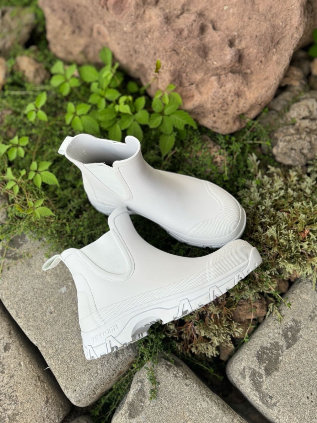 Tretorn Garpa Rubber Boots White 착용 스타일 - 5