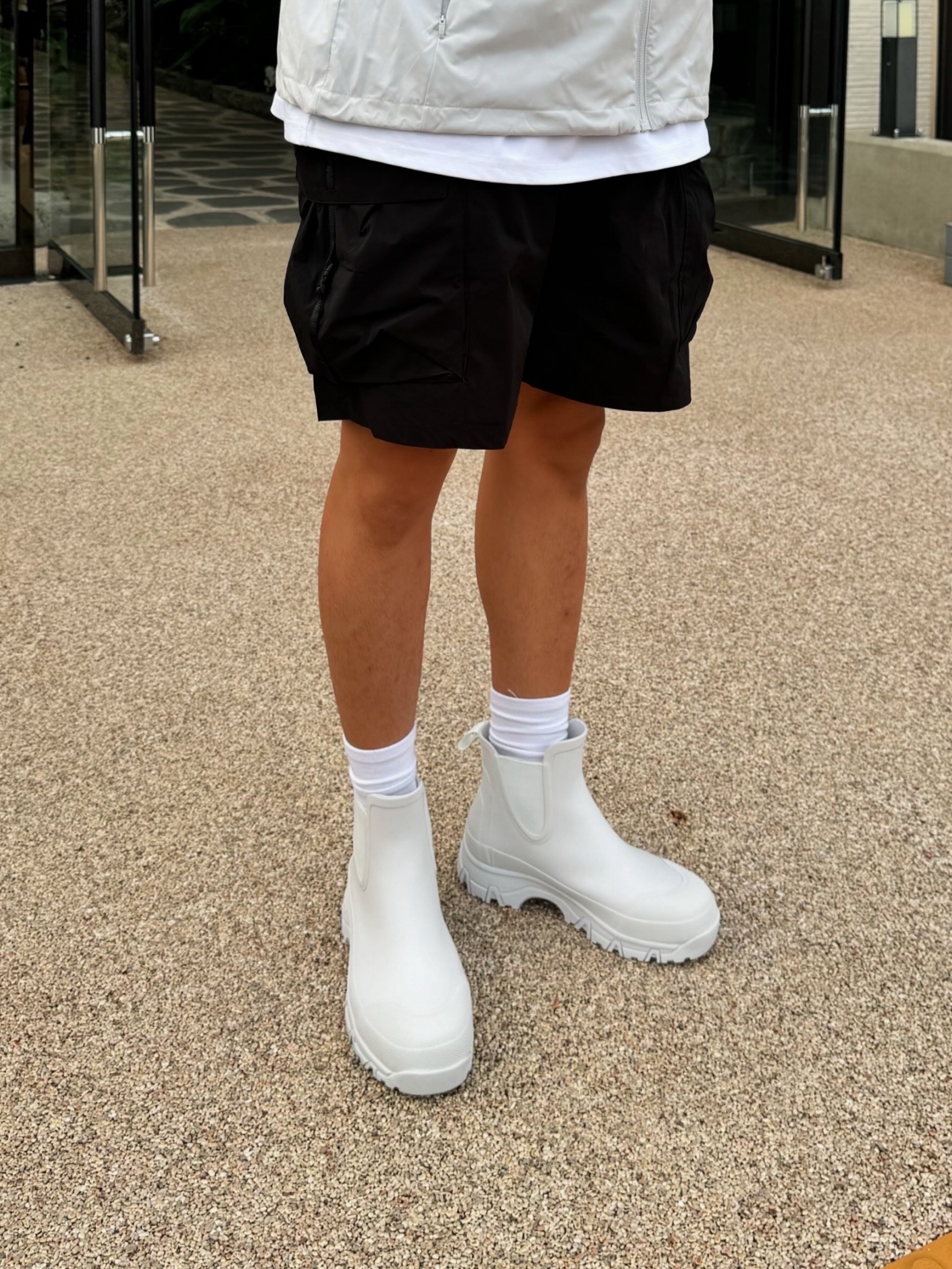 Tretorn Garpa Rubber Boots White 착용 스타일 - 4