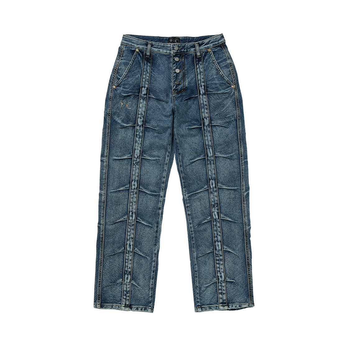 KM4DPADTC21BL Thug Club Line GOB Denim Pants Blue - 24FW
