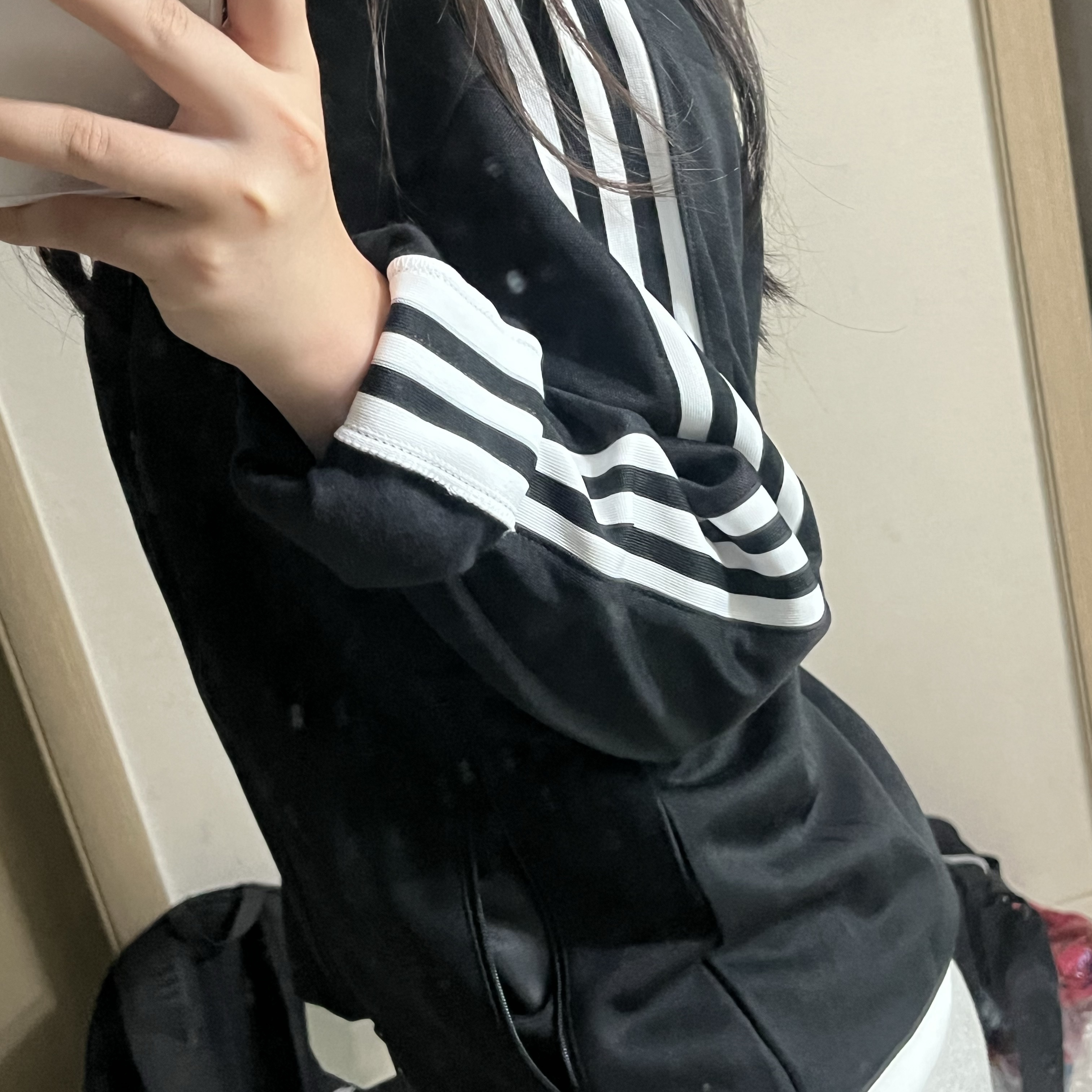 Adidas Adicolor Classics Beckenbauer Track Jacket Black - KR Sizing 착용 스타일 - 3