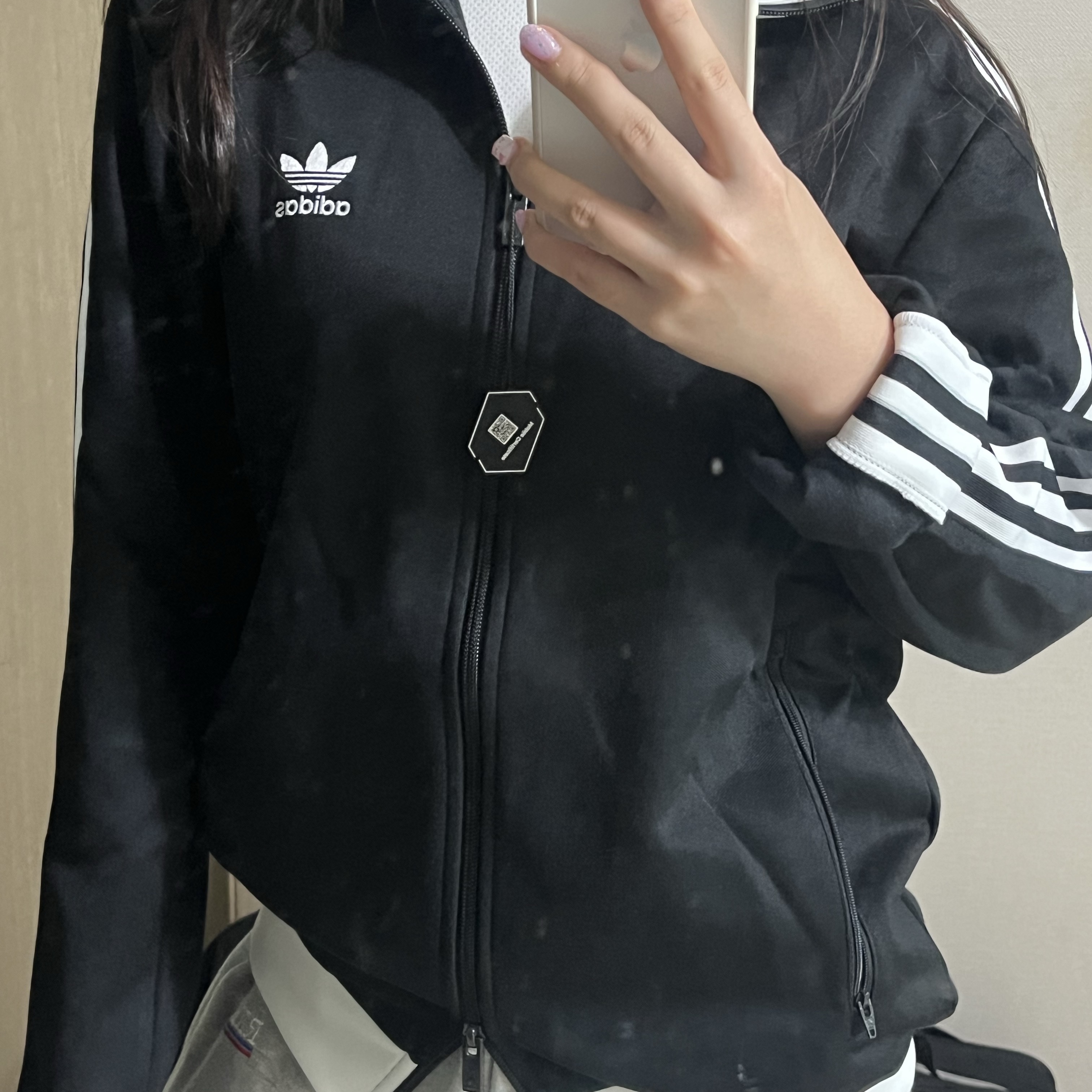 Adidas Adicolor Classics Beckenbauer Track Jacket Black - KR Sizing 착용 스타일 - 2