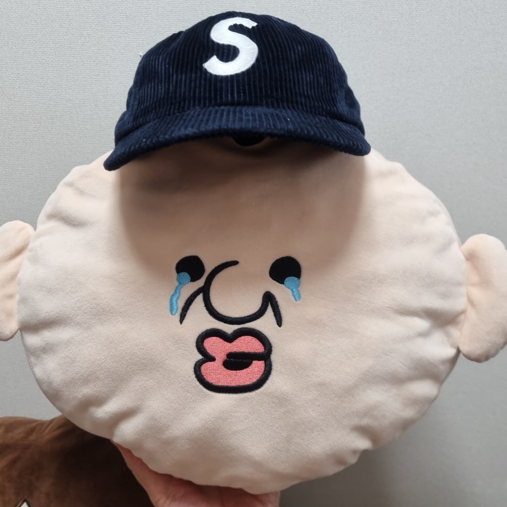 Supreme Corduroy S Logo 6-Panel Navy - 24FW 착용 스타일