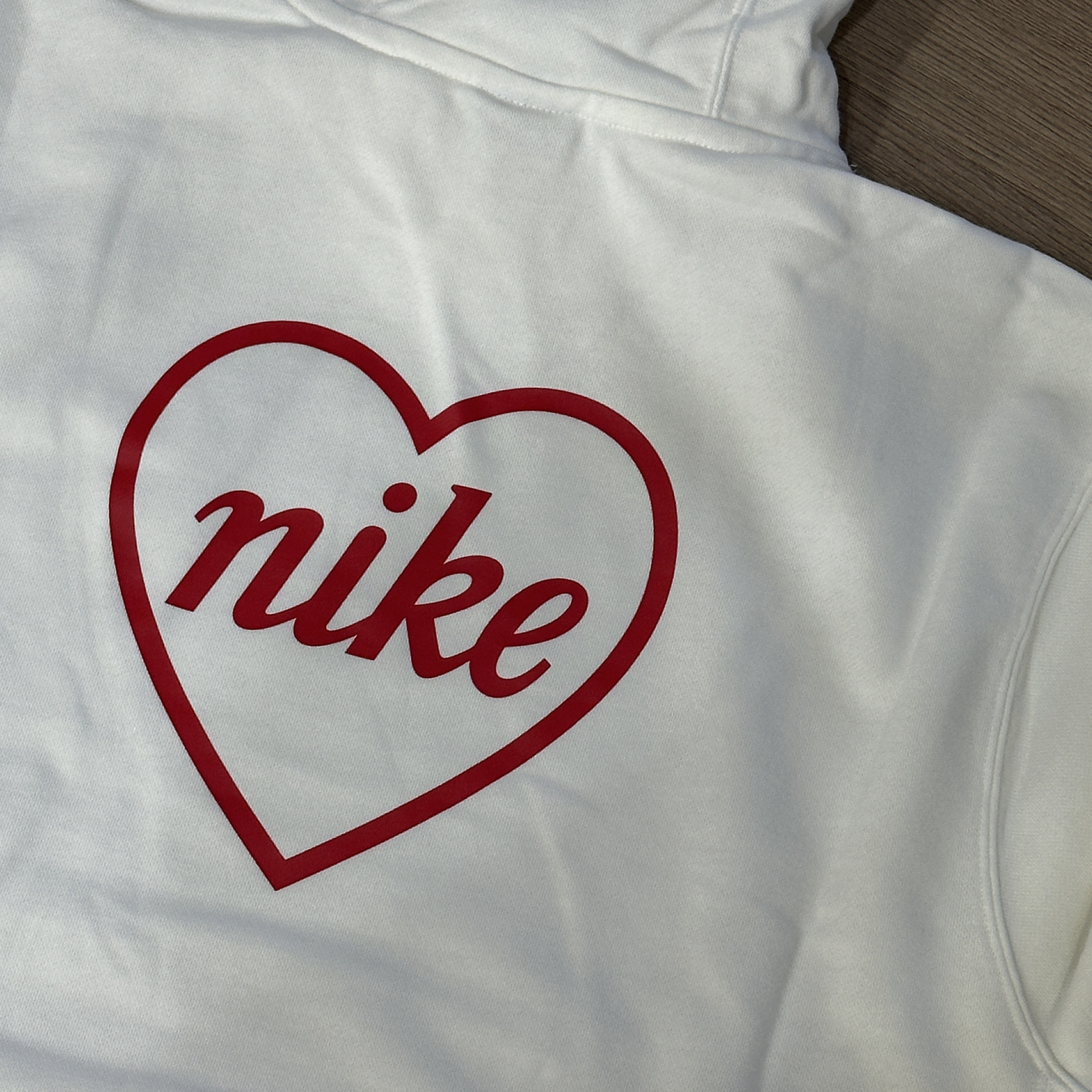 Nike Club French Terry Pullover Hoodie White University Red - Asia 착용 스타일