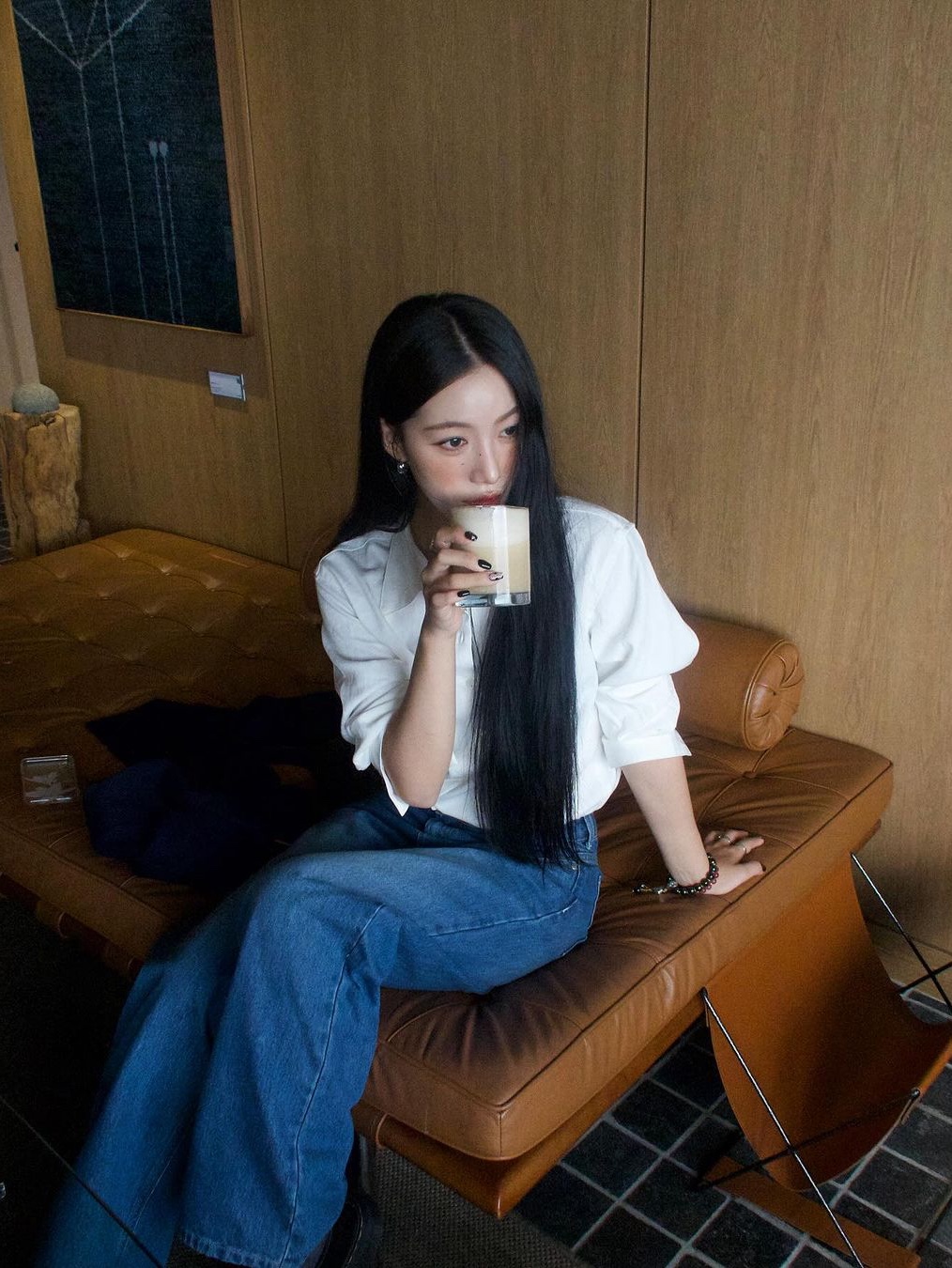 Siyazu SIJN6078 Slow Deep Blue Denim Deep blue 착용 스타일 - 1