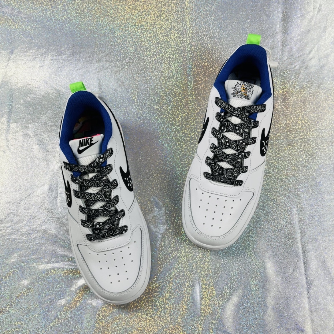 (W) Nike Dunk Low Essential Blue Paisley 착용 스타일 - 3