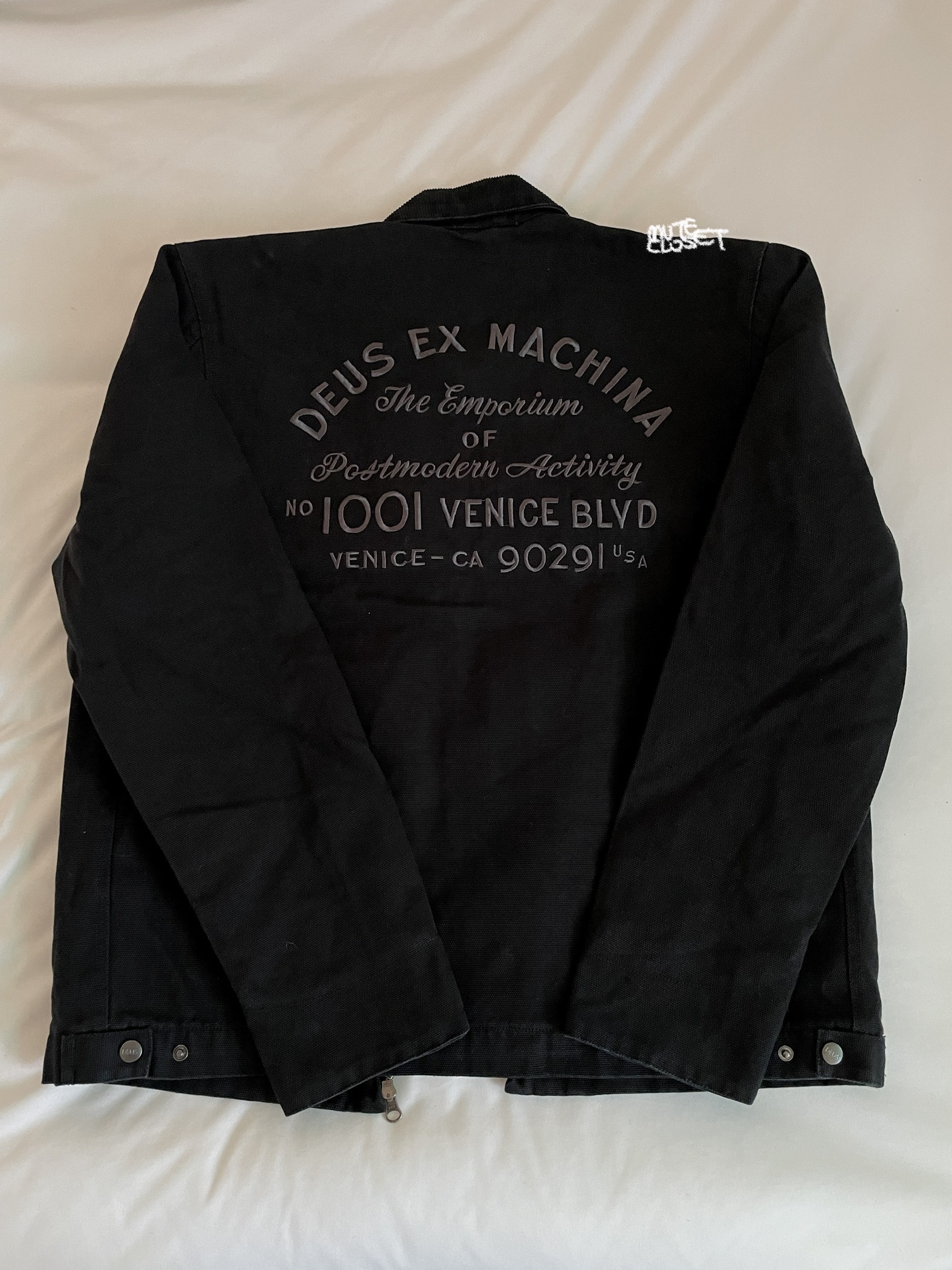 Deus Ex Machina Address Workwear Jacket Black 착용 스타일 - 1