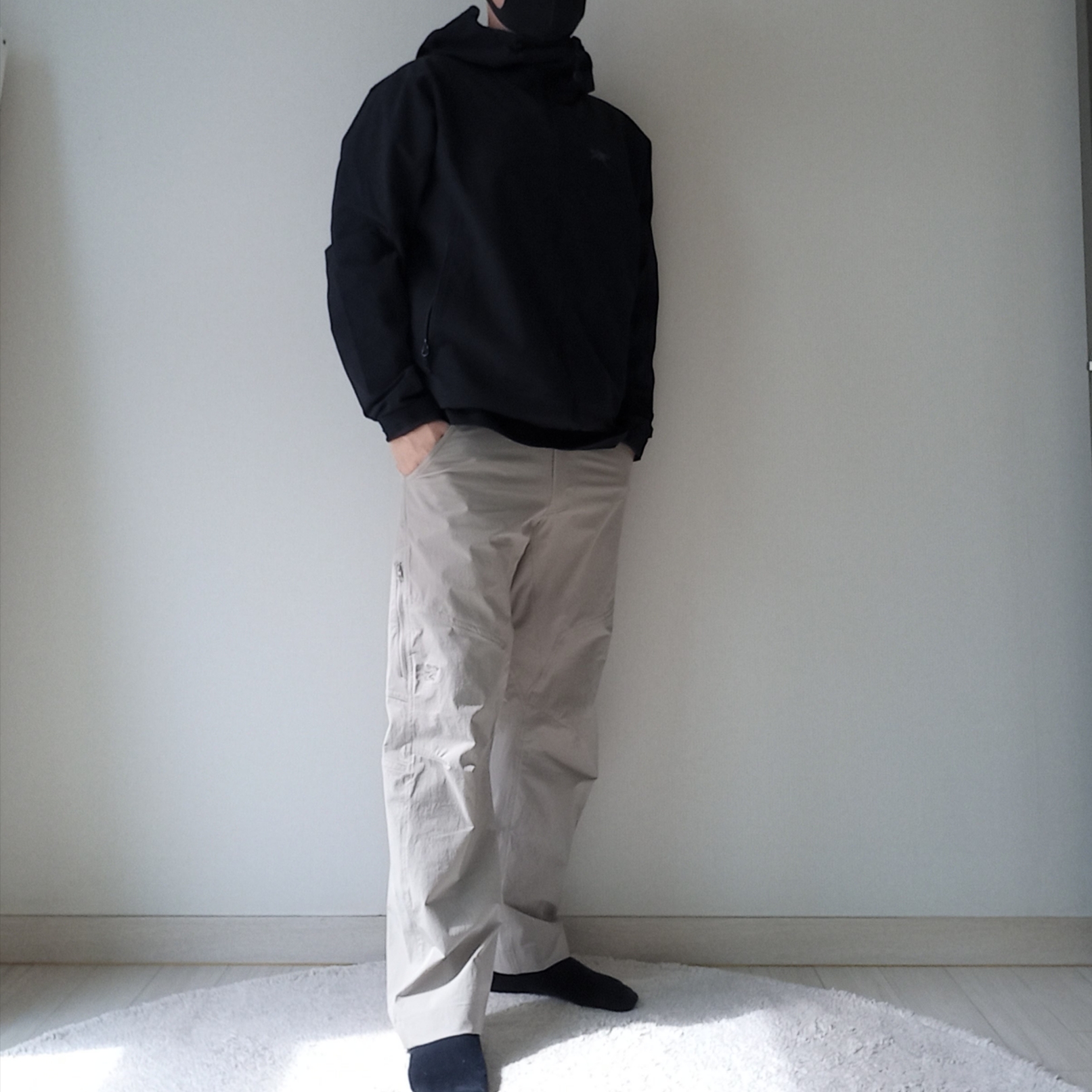 Arc'teryx Gamma Hoody Black, Arc'teryx Cronin Pants Rune μ°©μ© μ€νμΌ - 5