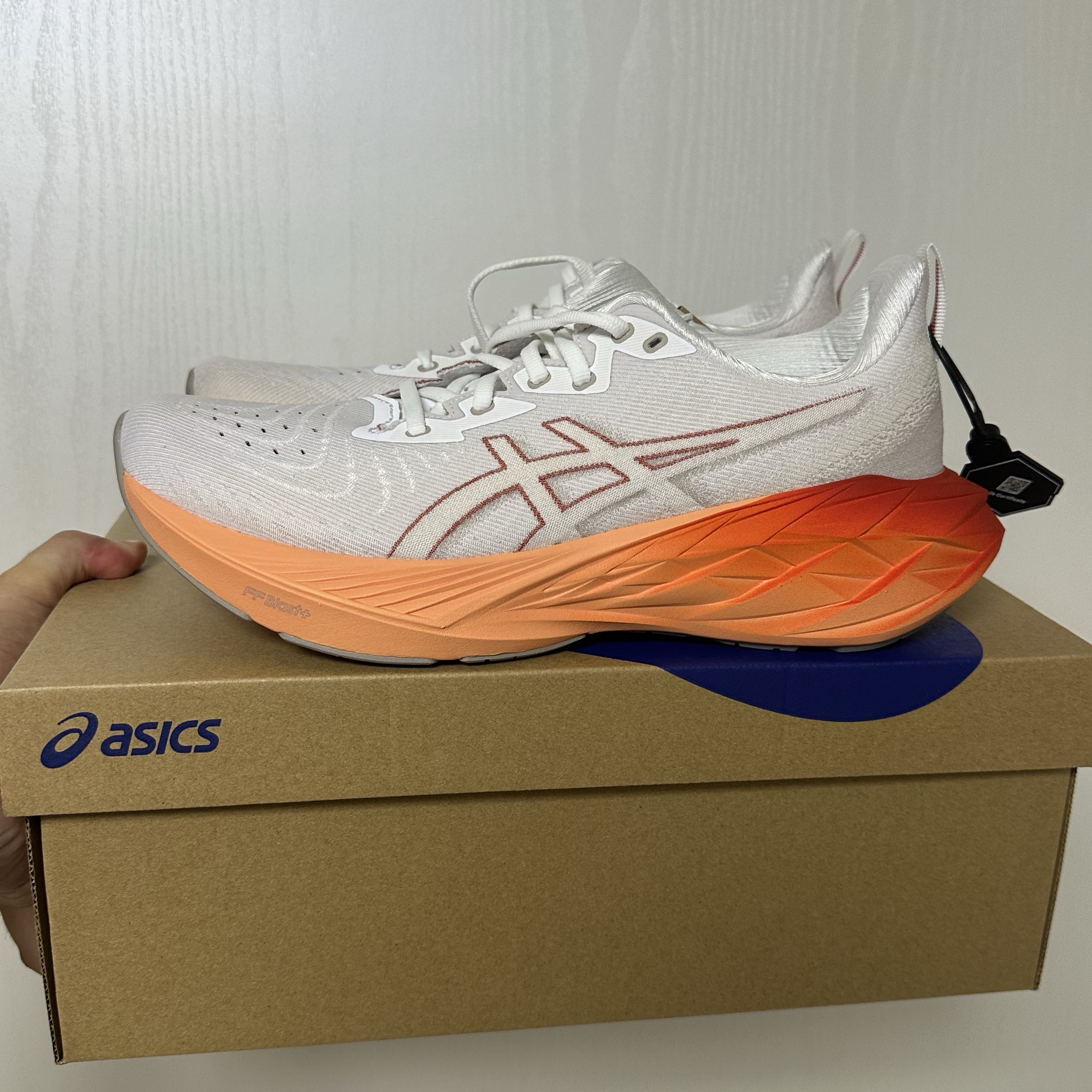 Asics Novablast 4 White Moonrock 착용 스타일