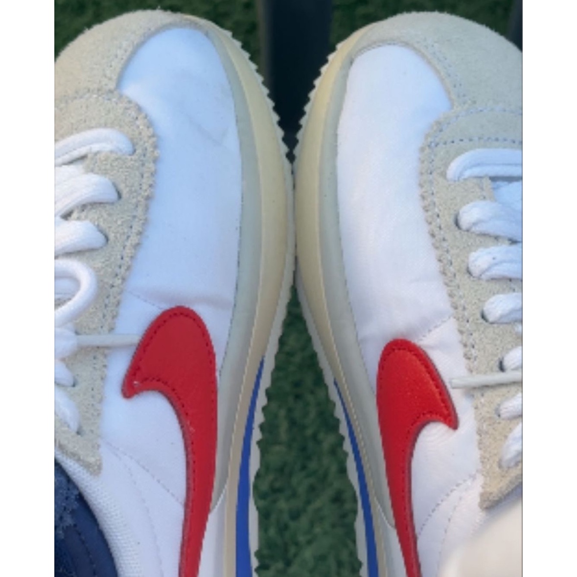 Nike x Sacai Zoom Cortez SP White and University Red 착용 스타일