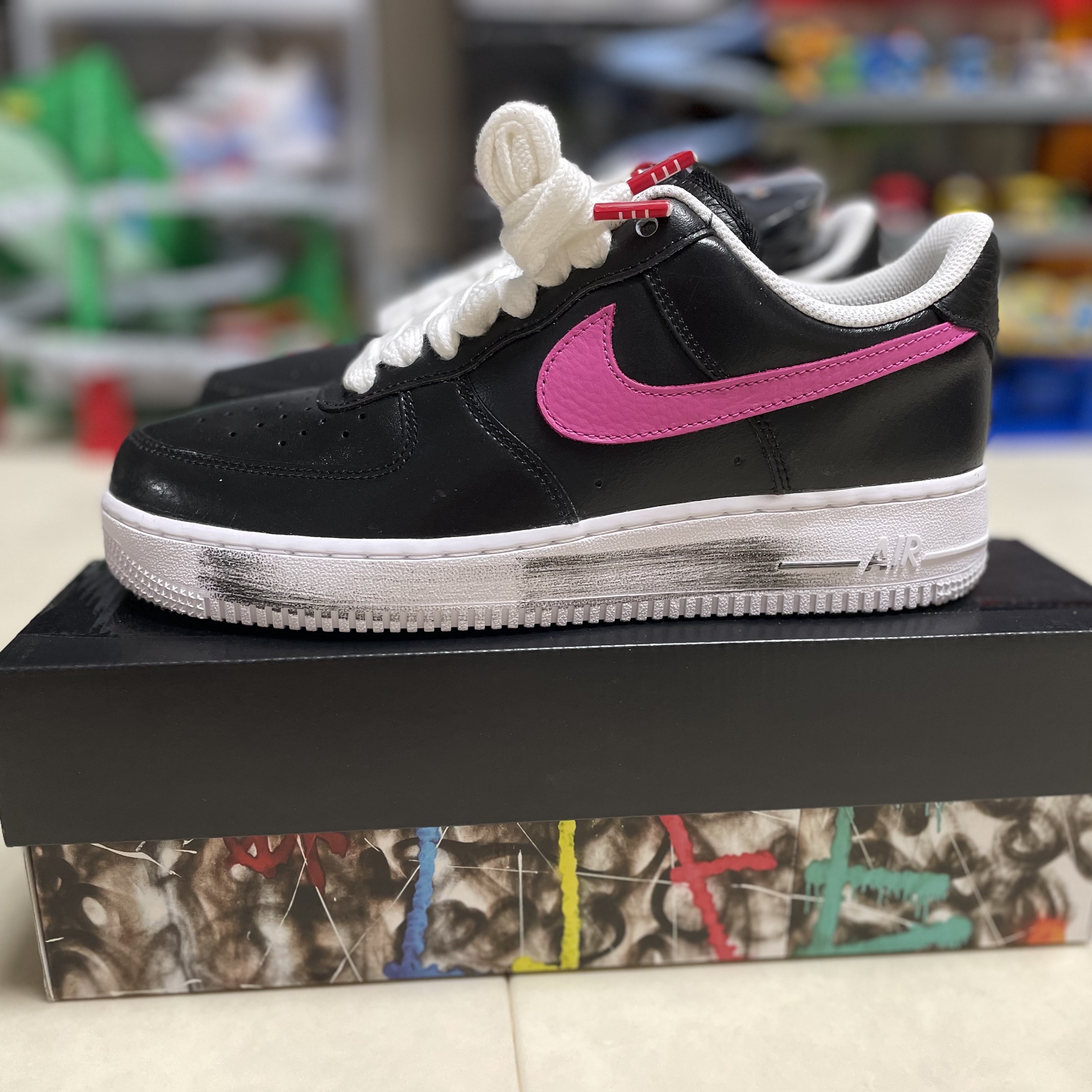 Nike x Peaceminusone Air Force 1 Low Para-Noise 3.0 Black and Multicolor 착용 스타일 - 1