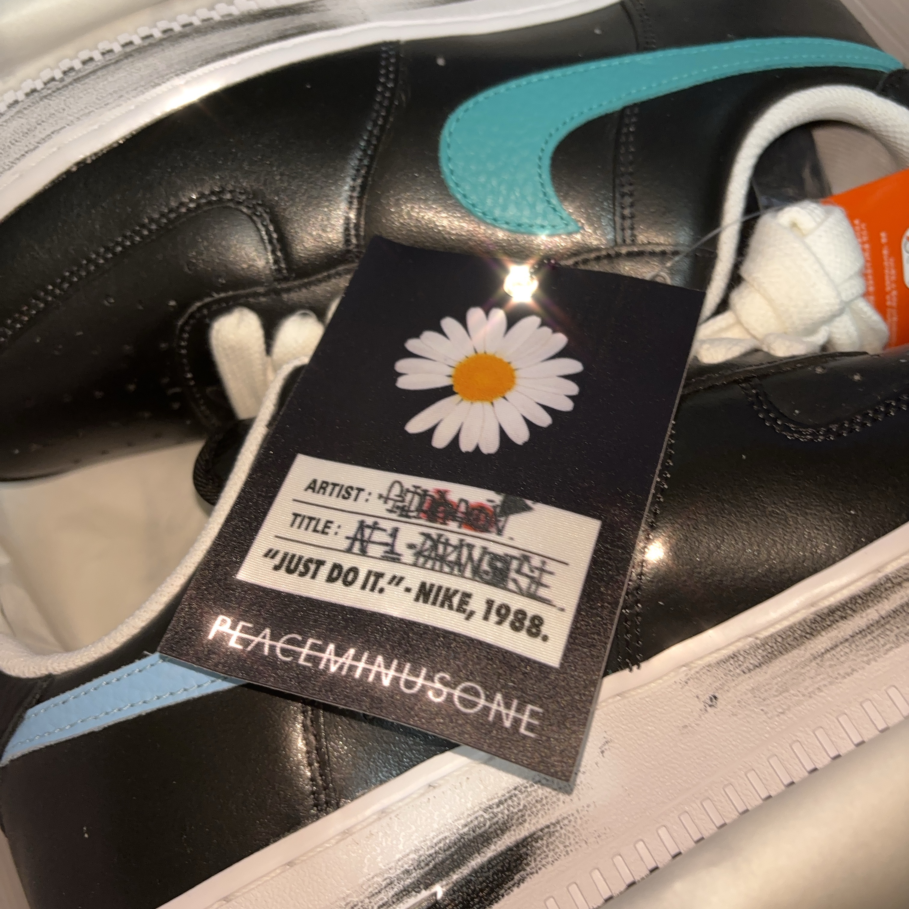 Nike x Peaceminusone Air Force 1 Low Para-Noise 3.0 Black and Multicolor 착용 스타일