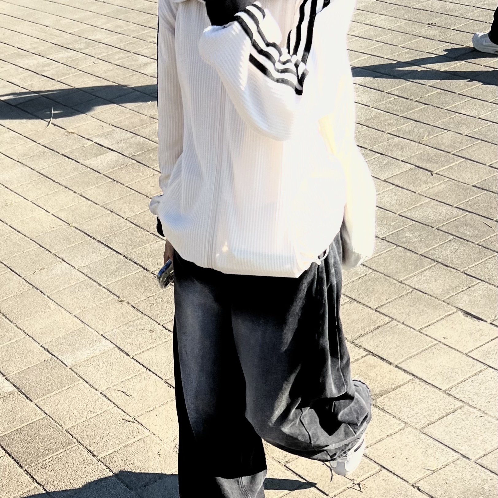 Adidas Waffle Beckenbauer Track Top Wonder White - KR Sizing 착용 스타일 - 2