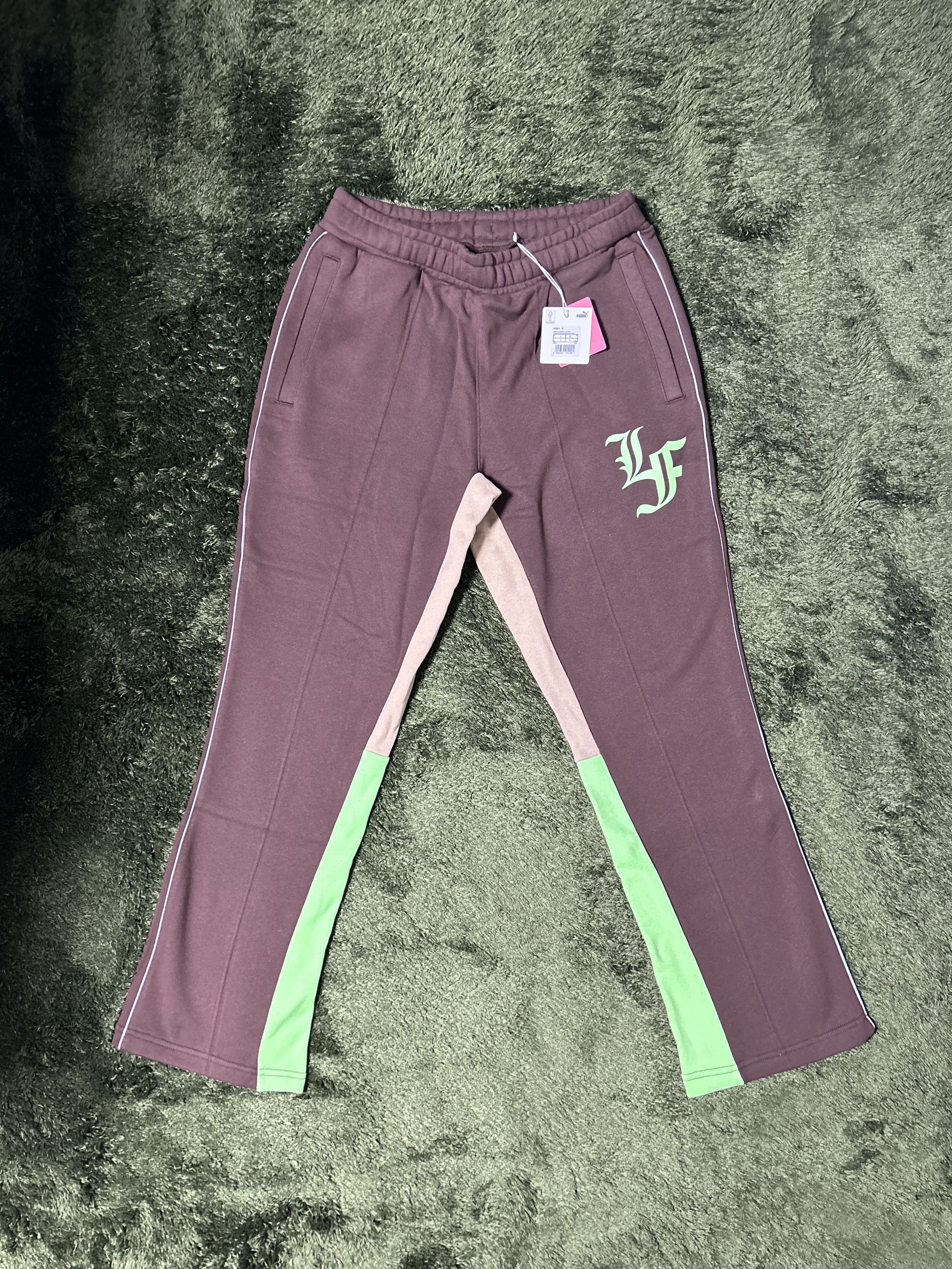 Puma Hoops x Lafrance Track Pants Chestnut Brown Sand Dune 착용 스타일 - 1