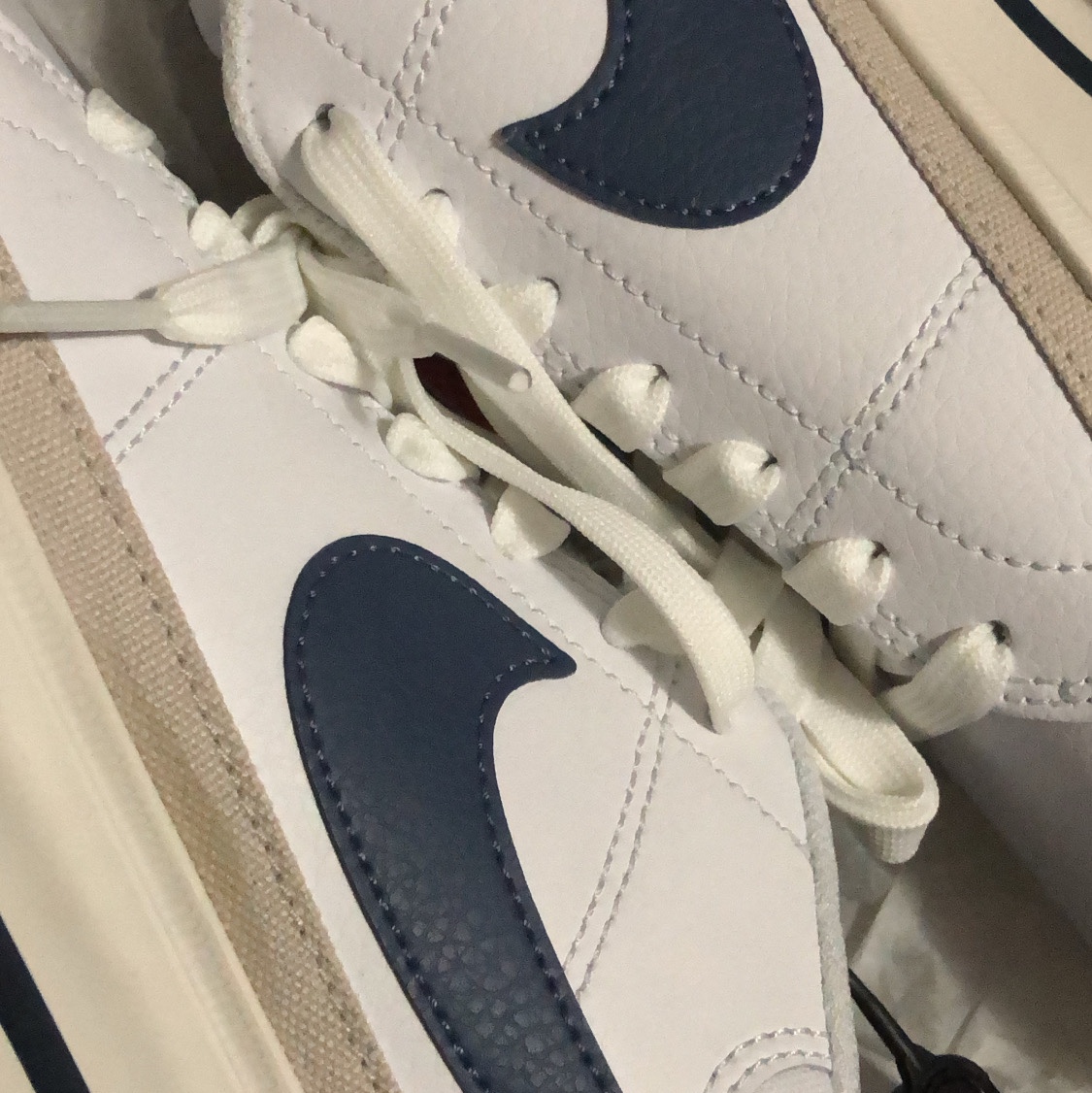 (W) Nike Court Legacy Lift White Diffused Blue 착용 스타일 - 2