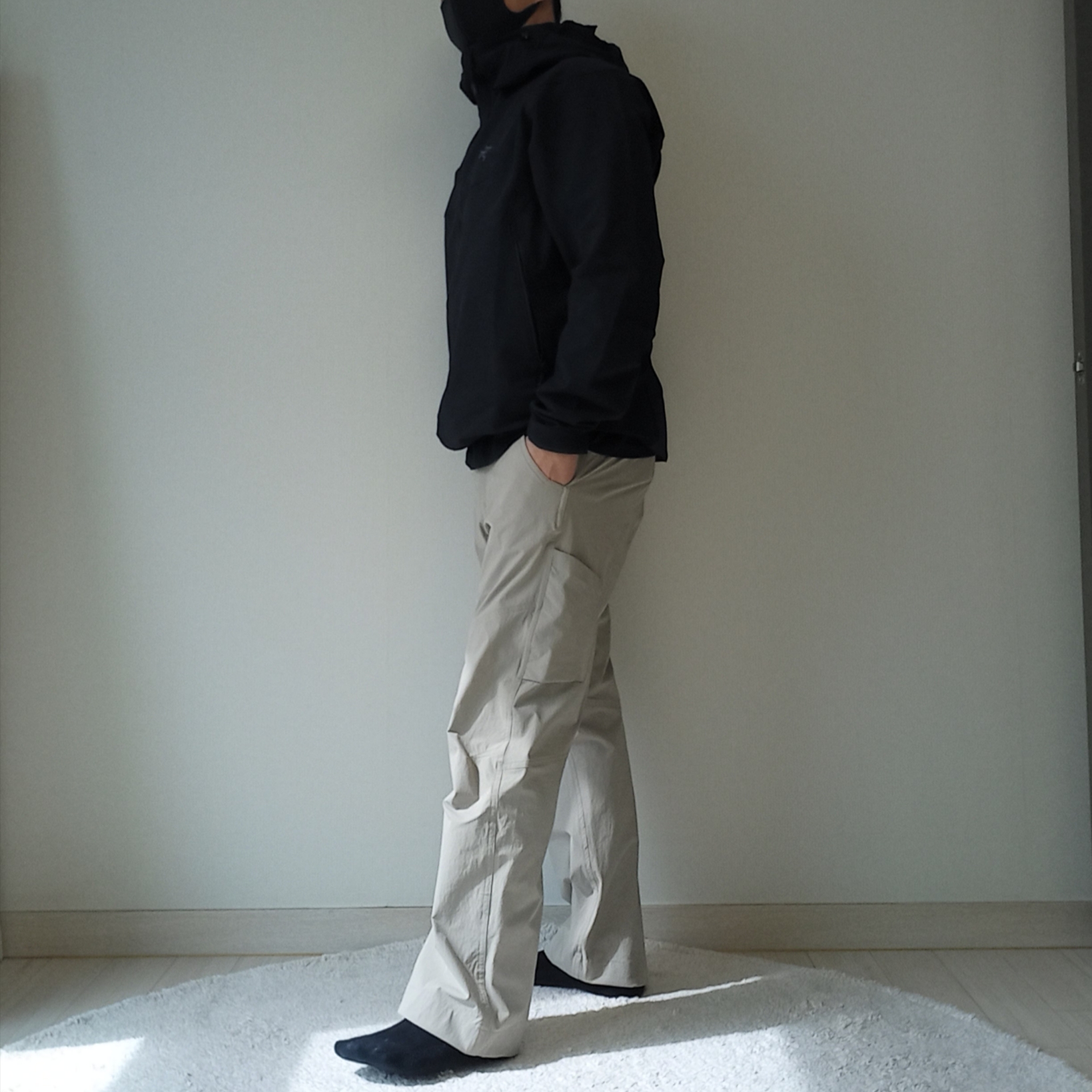 Arc'teryx Gamma Hoody Black, Arc'teryx Cronin Pants Rune μ°©μ© μ€νμΌ - 7