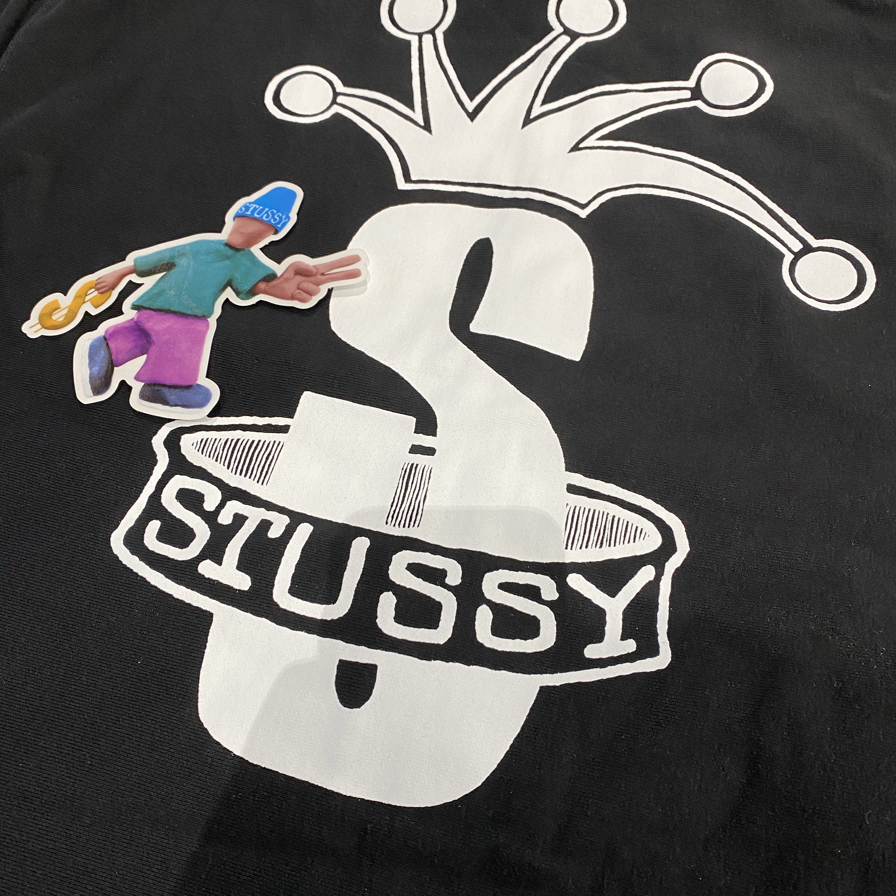 Stussy Crown Band Zip Hoodie Black 착용 스타일 - 1