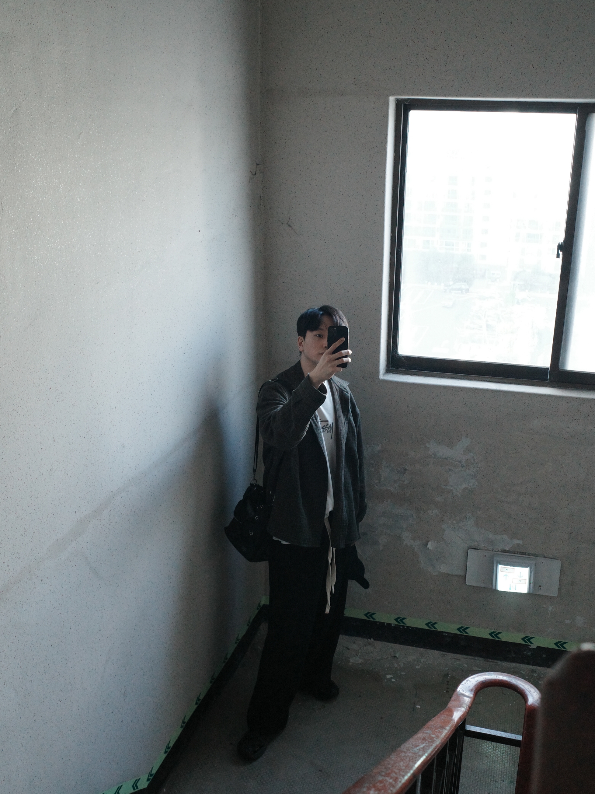 Nonnod Cropped Flexible String Check Shirt Brown, Nonnod Capri Pajama Pants Jacquard Black 착용 스타일 - 3