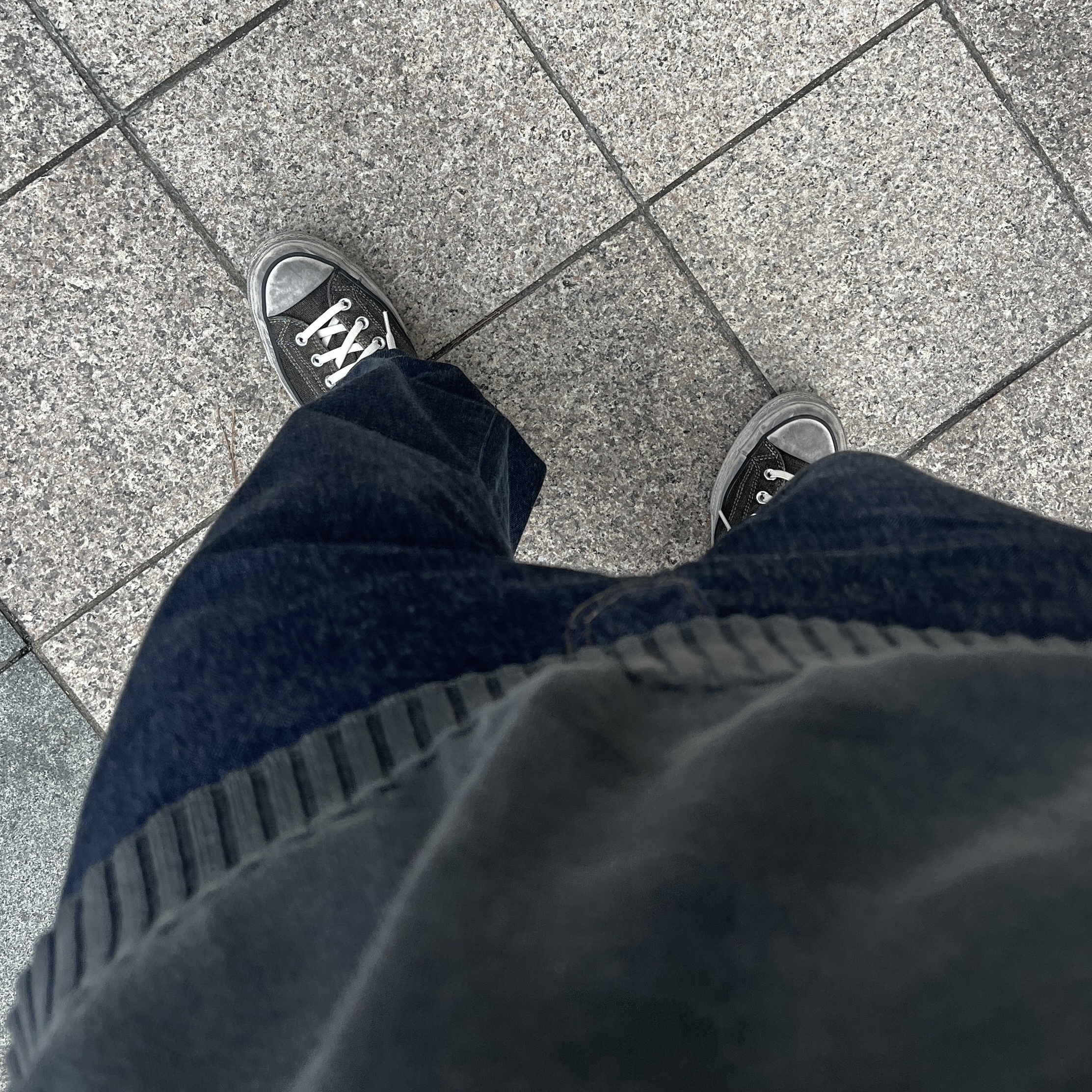 Converse x Stussy x Our Legacy Work Shop Chuck 70 High Pigeon Grey 착용 스타일