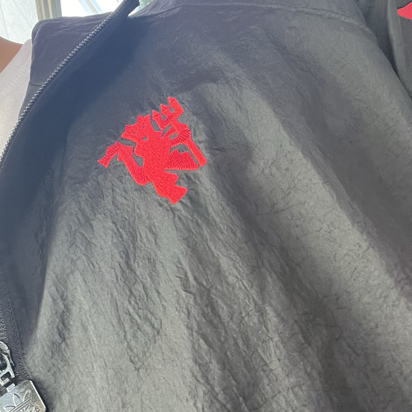 Adidas Manchester United Originals Track Top Black Red - KR Sizing 착용 스타일