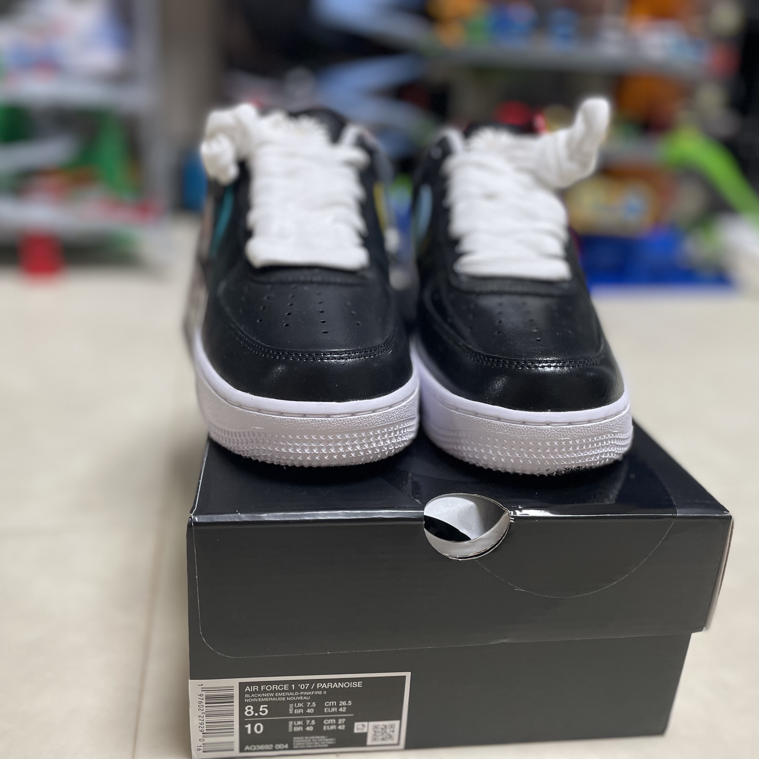 Nike x Peaceminusone Air Force 1 Low Para-Noise 3.0 Black and Multicolor 착용 스타일 - 3