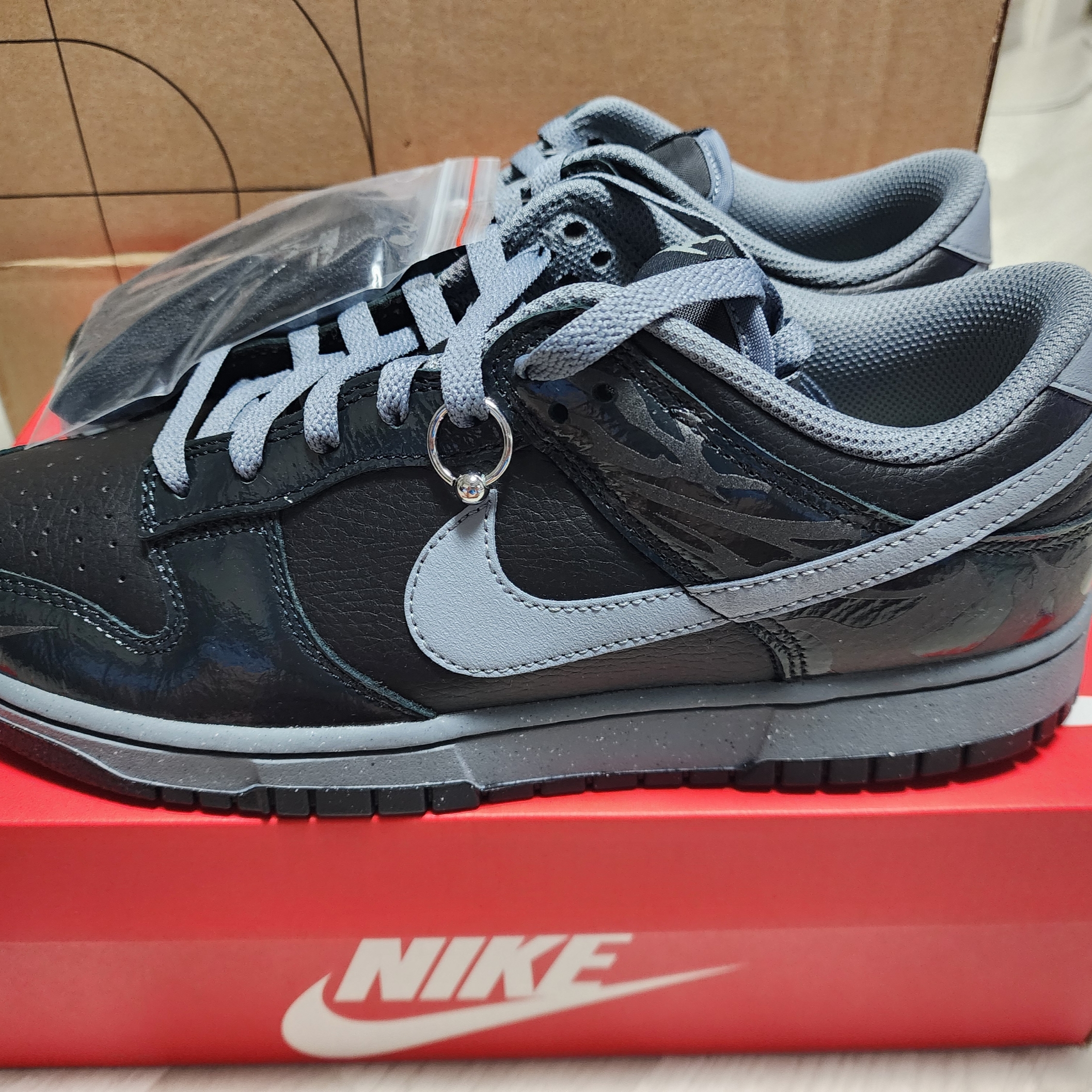 Nike Dunk Low Berlin Black and Off Noir 착용 스타일 - 1