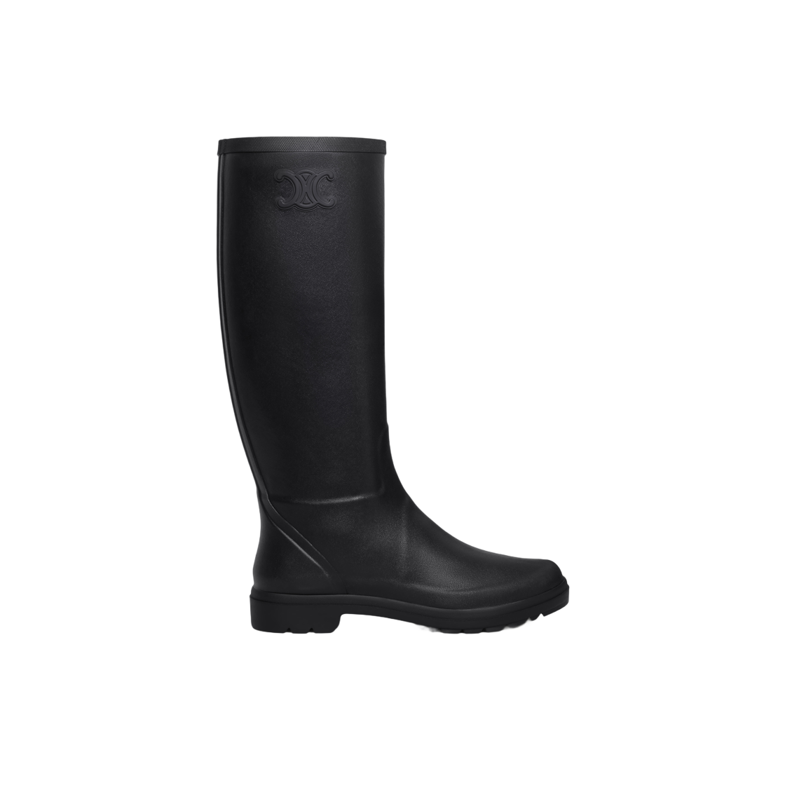 VIP【送料関税込】CELINE RAIN BOOTS W) 셀린느 하이 셀린느 레인 부츠 내츄럴 러버 블랙 | Celine