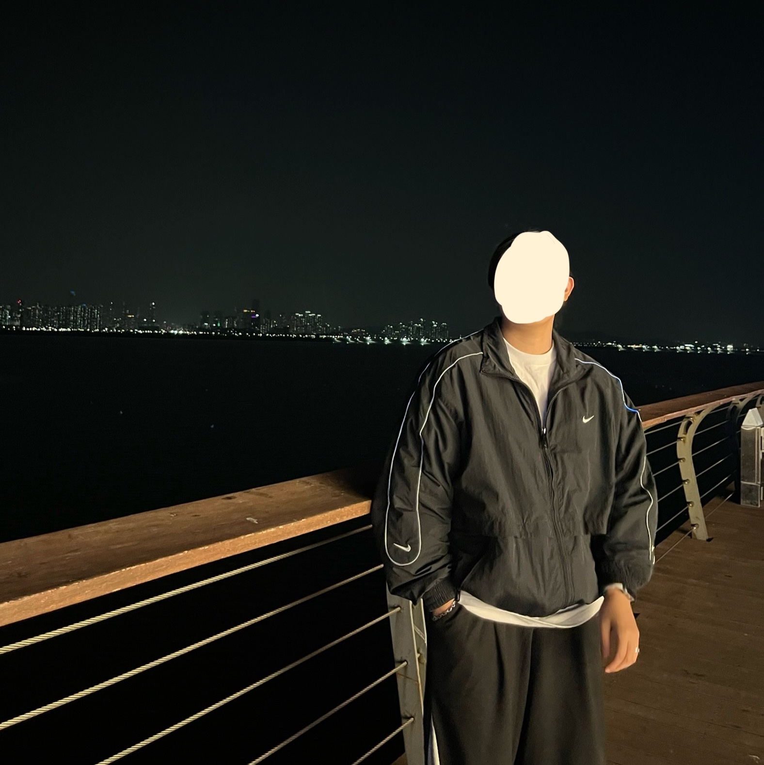 Nike NSW Solo Swoosh Woven Track Jacket Black - Asia 착용 스타일