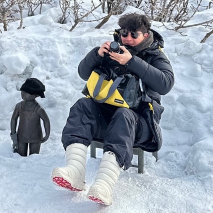 Moncler x END. Trailgrip Apres High Snow Boots Beige - 22FW 착용 스타일 - 2