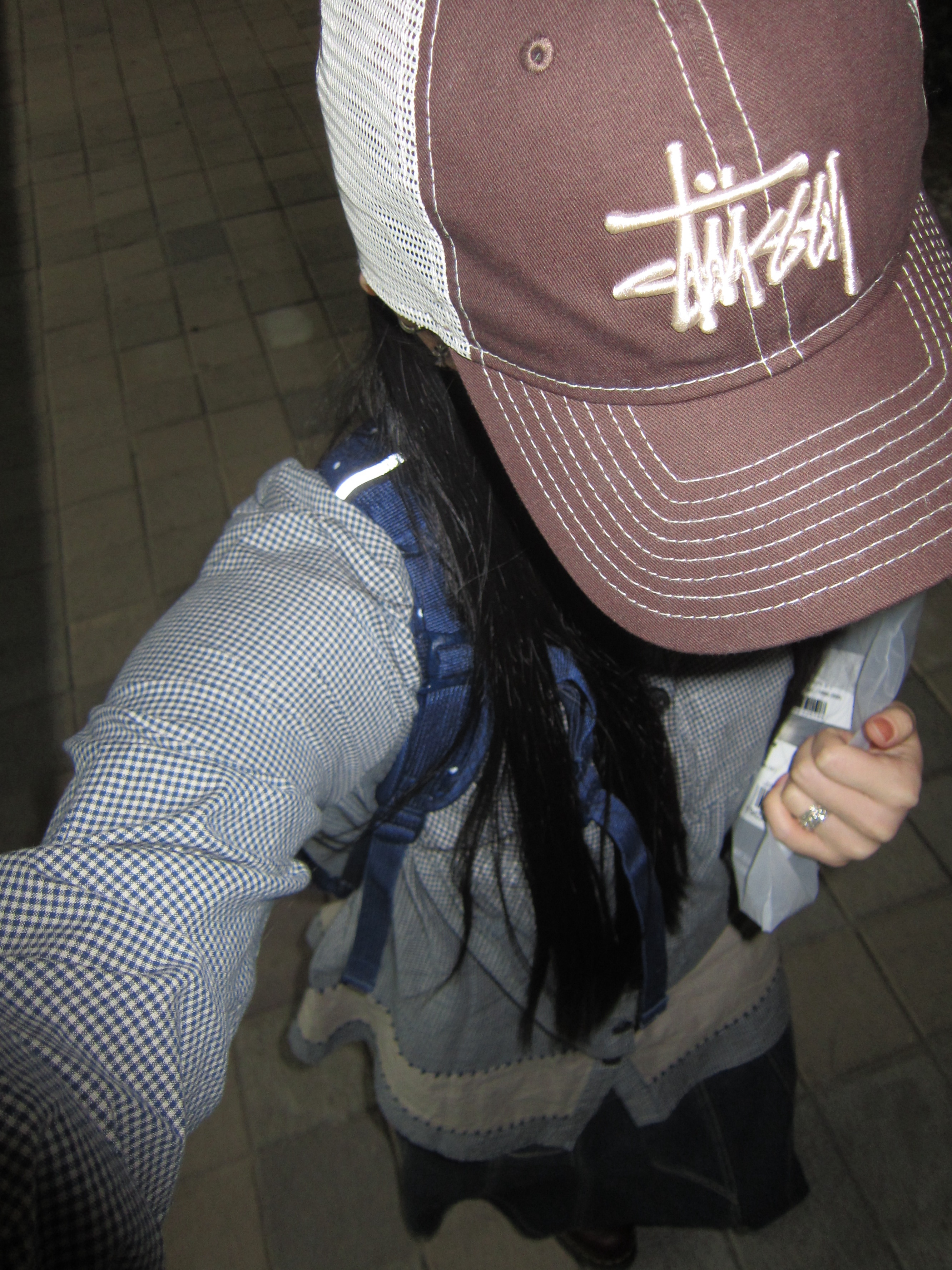 Stussy New Era 9twenty Basic Trucker Brown 착용 스타일 - 2