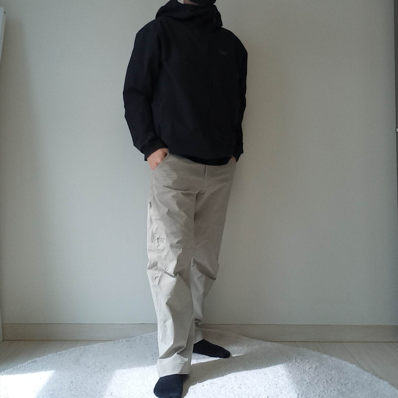 Arc'teryx Gamma Hoody Black, Arc'teryx Cronin Pants Rune μ°©μ© μ€νμΌ - 6