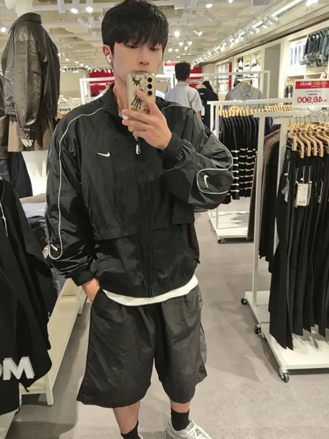 Nike NSW Solo Swoosh Woven Track Jacket - US/EU, Ader Error Azure T-Shirt Off White 착용 스타일 - 1