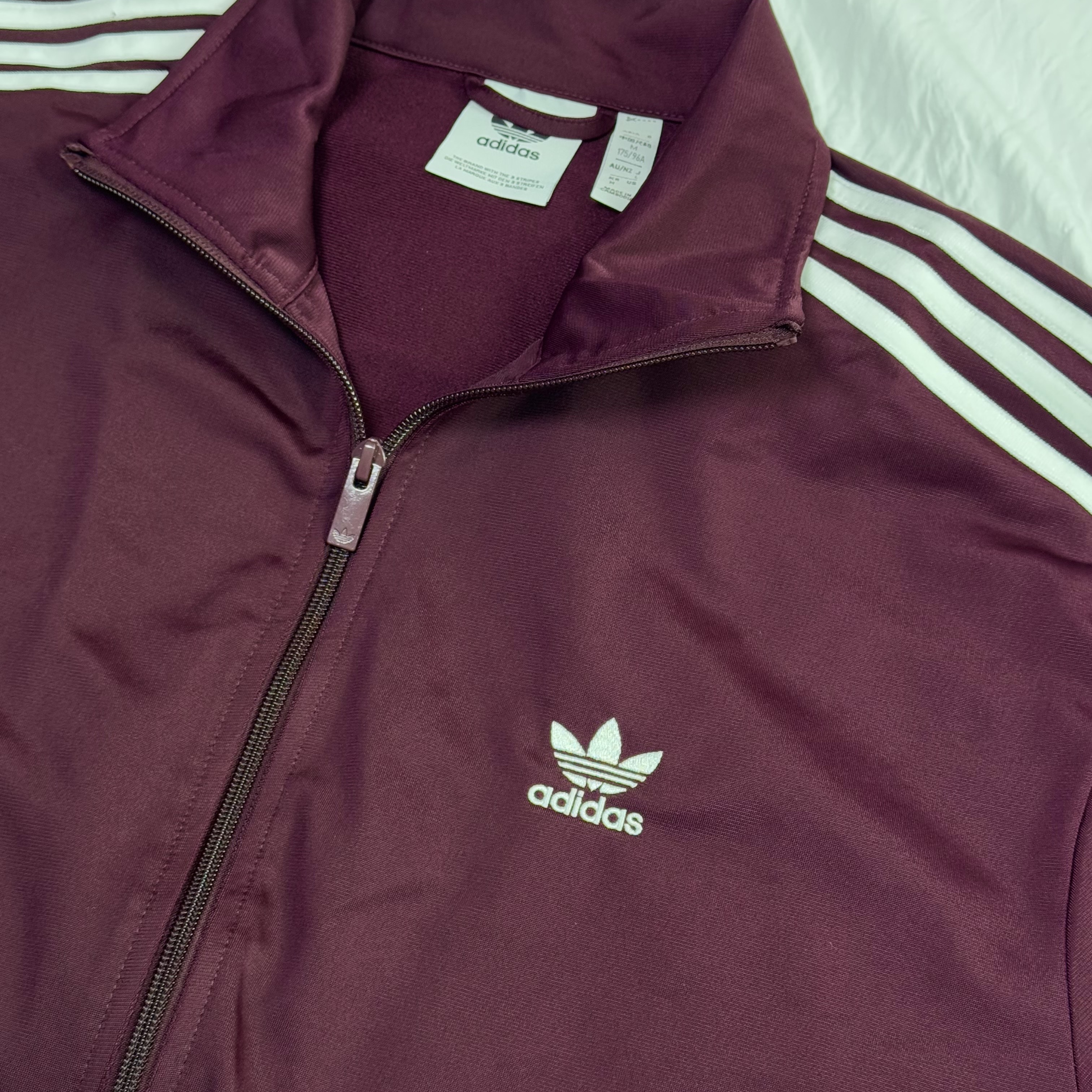 Adidas Adicolor Classic Firebird Track Top Maroon - KR Sizing 착용 스타일 - 1