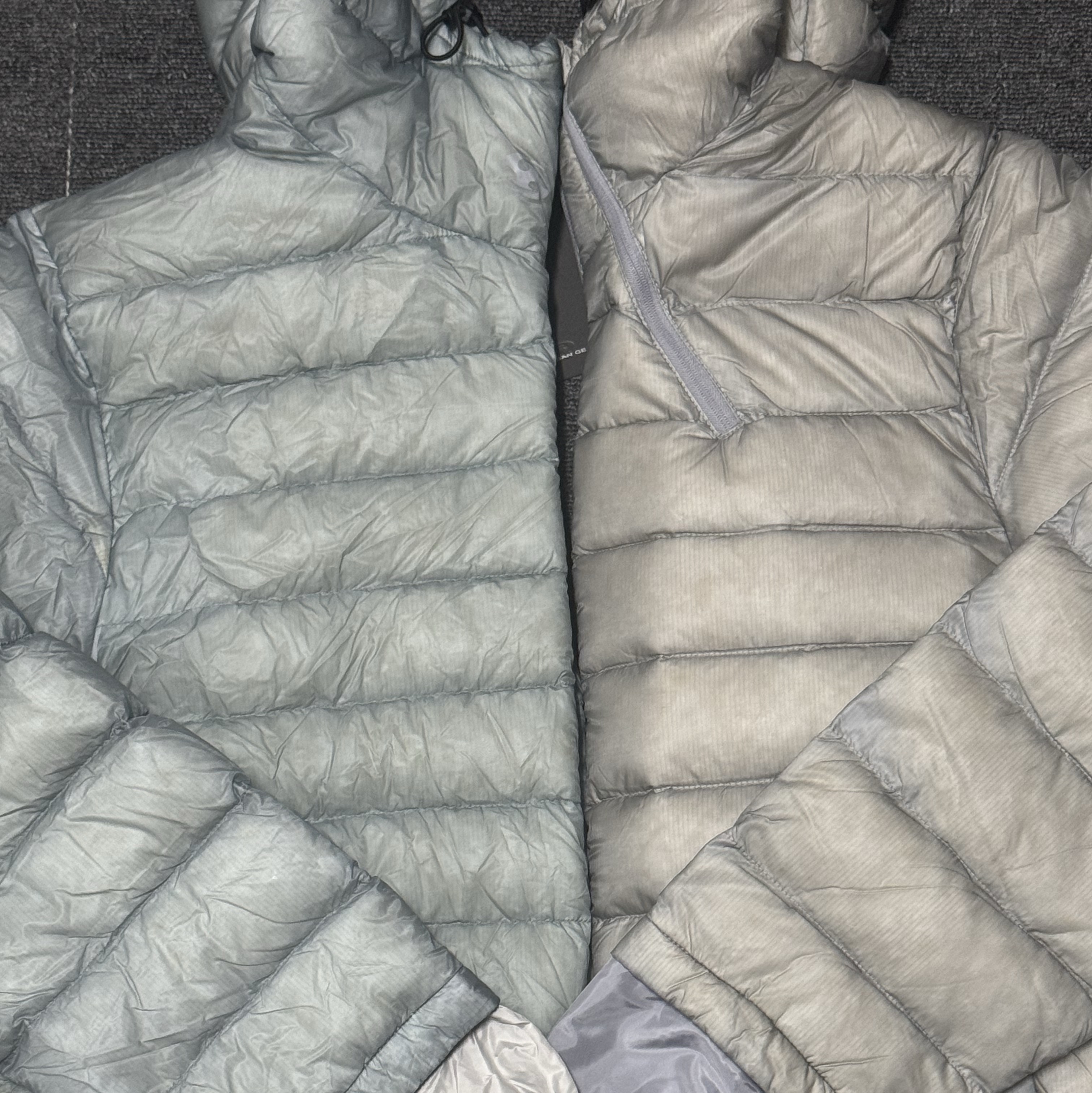 Sansan Gear Suffix Puffer Jacket Sky Blue - 23FW, Sansan Gear Suffix Puffer Jacket Grey - 24FW 착용 스타일 - 1
