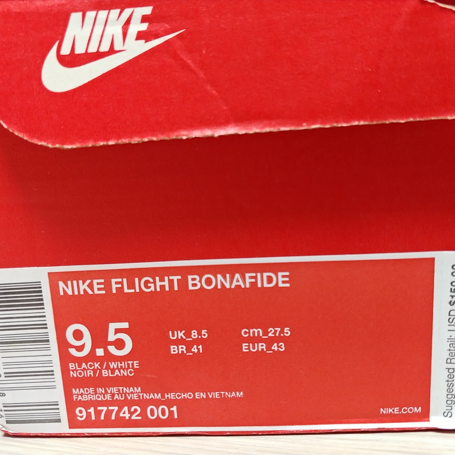 Nike Air Flight Bonafide Black White 착용 스타일 - 2
