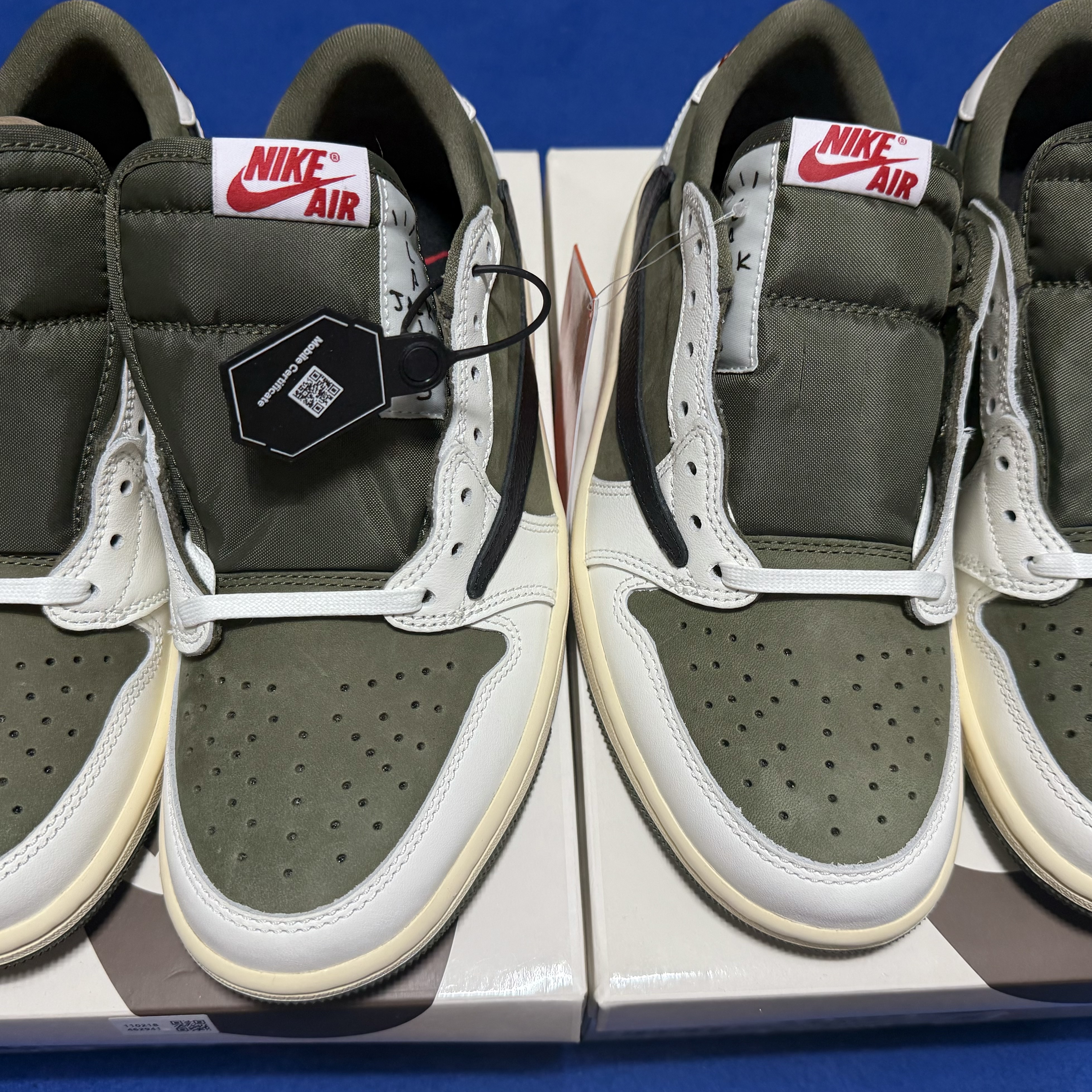 Jordan 1 x Travis Scott Retro Low OG SP Reverse Olive 착용 스타일