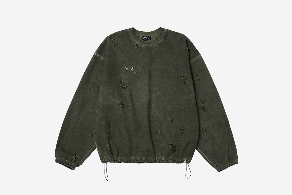 Thug Club ポロニット24AW THUG CLUB(サグクラブ) ワッフルポロシャツ TC24PK0202W