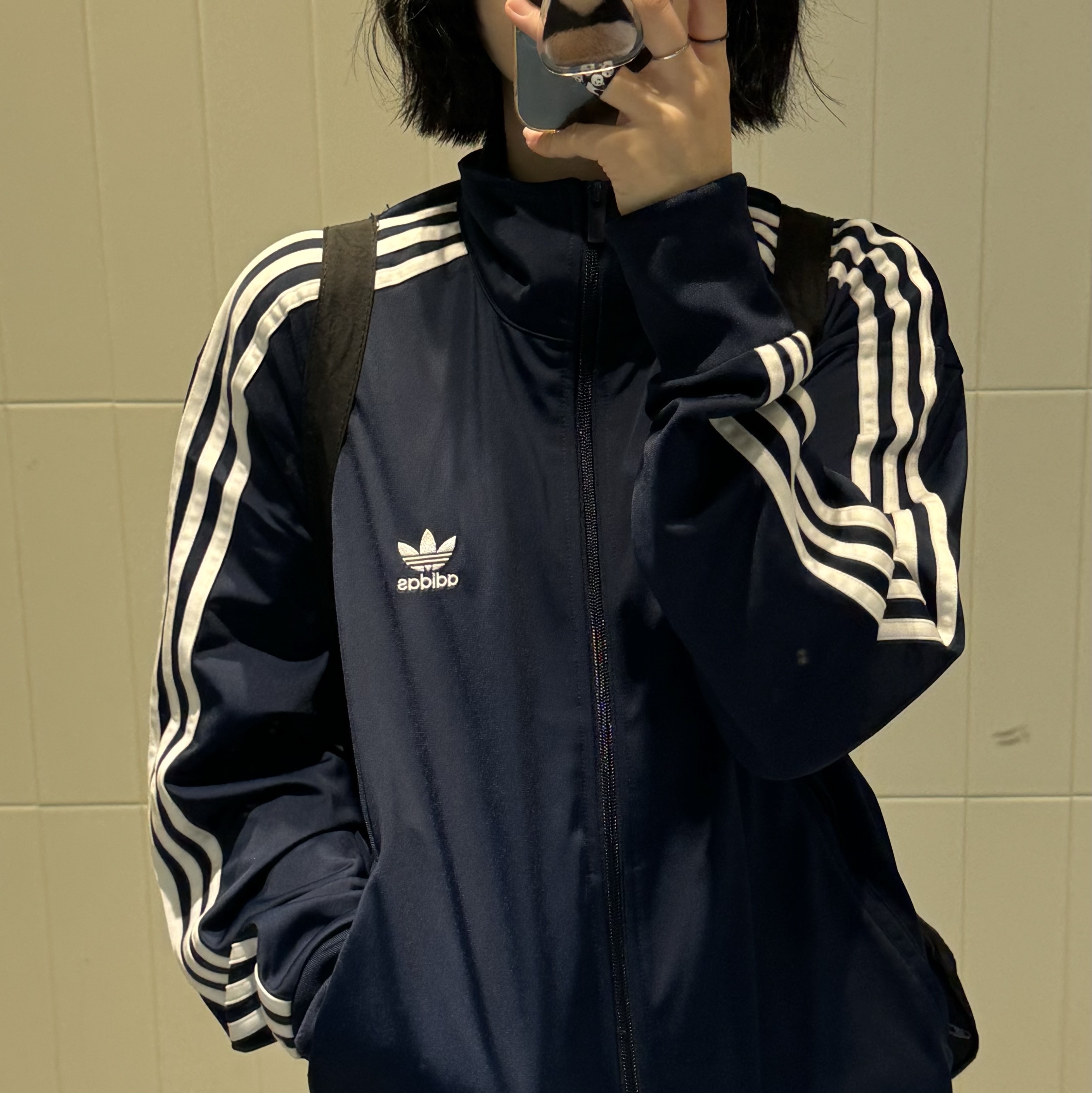 Adidas Adicolor Classic Firebird Track Top Night Indigo - KR Sizing 착용 스타일