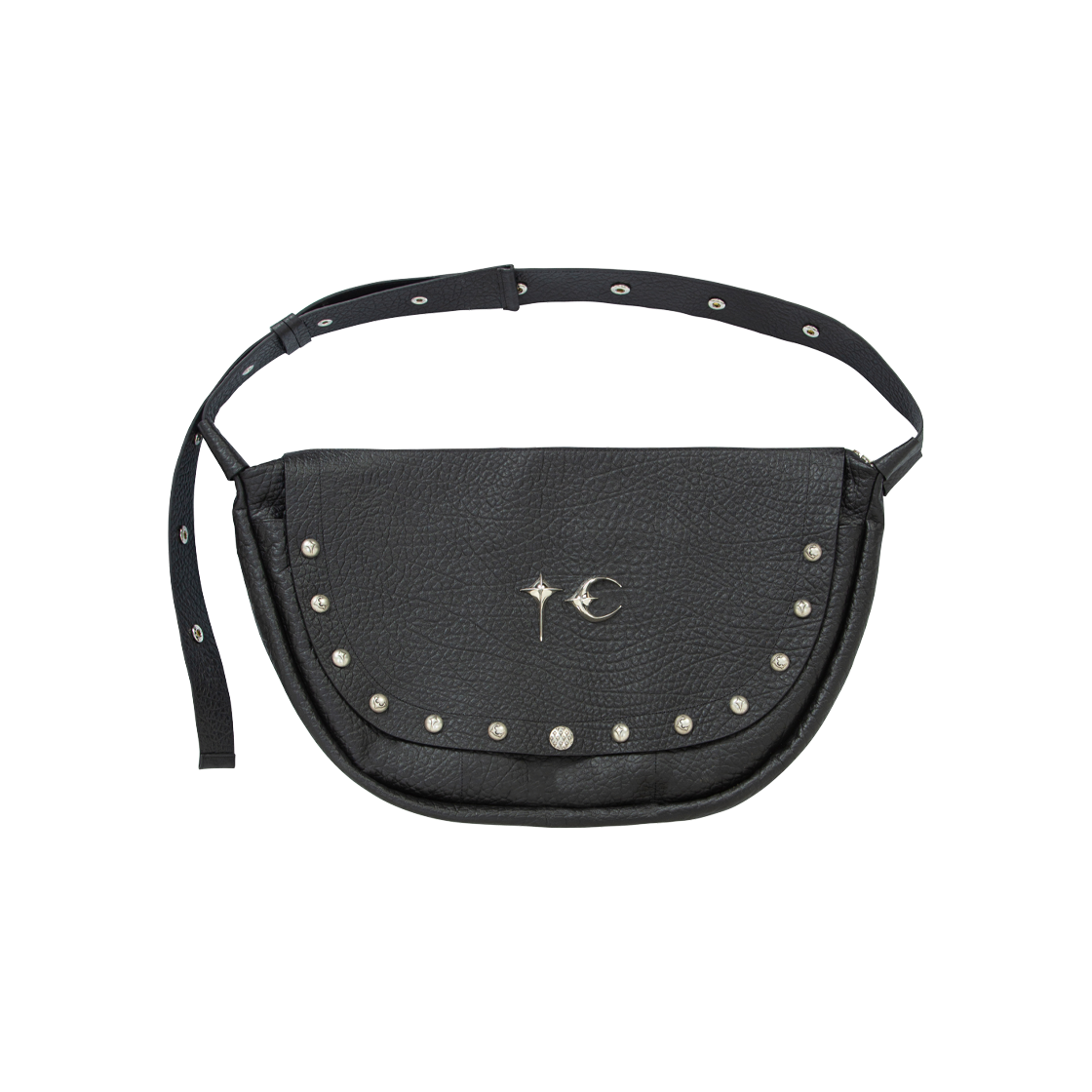 떠그 클럽 풀 레더 드래곤 메신저 백 블랙 - 24FW(Thug Club Full Leather Dragon Messenger Bag Black - 24FW)