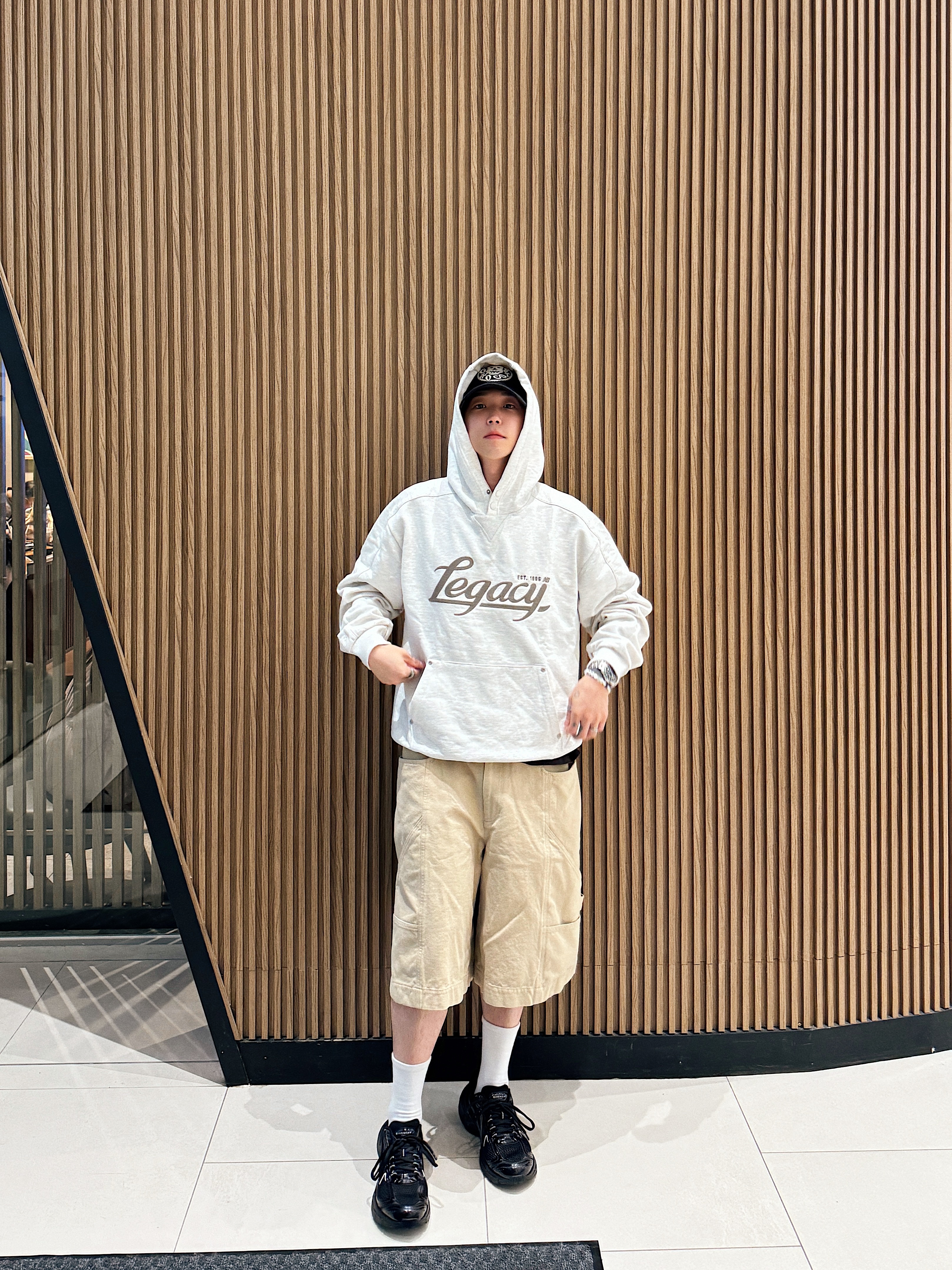 ETCE Cross Destroyed Cap Black, ETCE Ghost Cap Brown Camo 착용 스타일 - 5